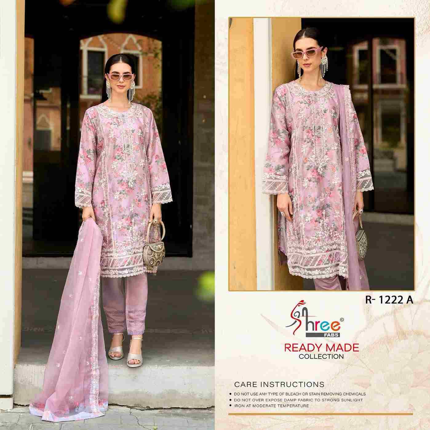 Shree Fabs Hit Design R-1222 Colours By Shree Fabs R-1222-A To R-1222-D Series Beautiful Pakistani Suits Stylish Fancy Colorful Party Wear & Occasional Wear Organza Embroidered Dresses At Wholesale Price