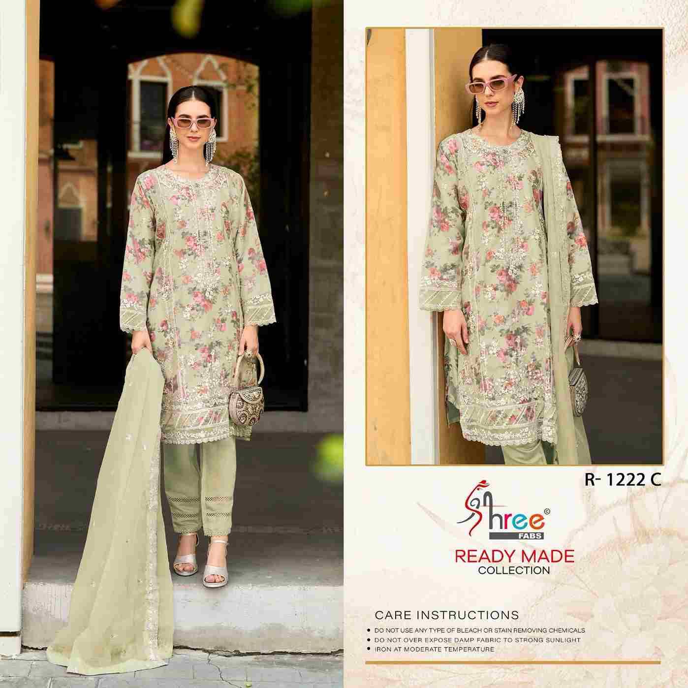 Shree Fabs Hit Design R-1222 Colours By Shree Fabs R-1222-A To R-1222-D Series Beautiful Pakistani Suits Stylish Fancy Colorful Party Wear & Occasional Wear Organza Embroidered Dresses At Wholesale Price