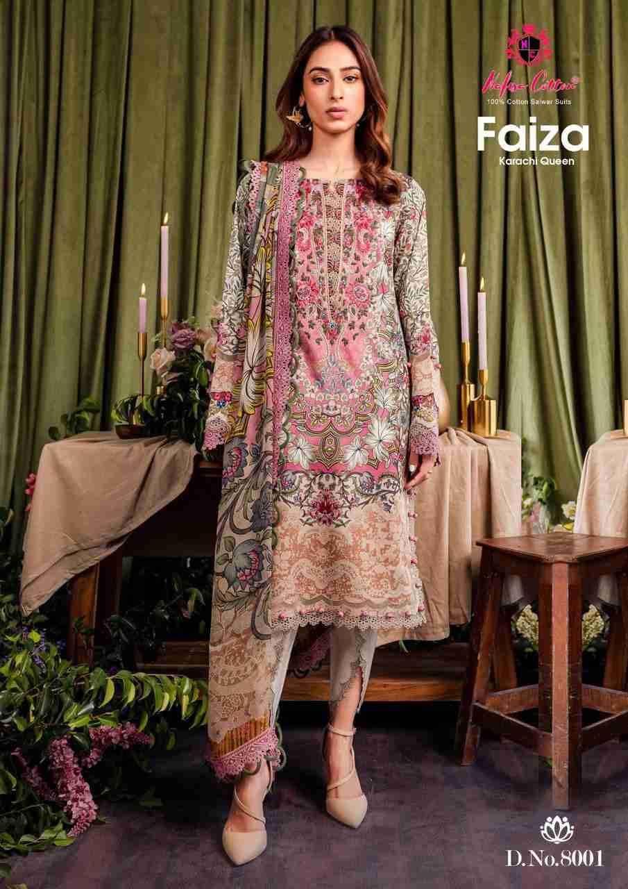 Faiza Vol-8 By Nafisa Cotton 8001 To 8006 Series Beautiful Fetsive Suits Stylish Fancy Colorful Casual Wear & Ethnic Wear Pure Cotton Dresses At Wholesale Price