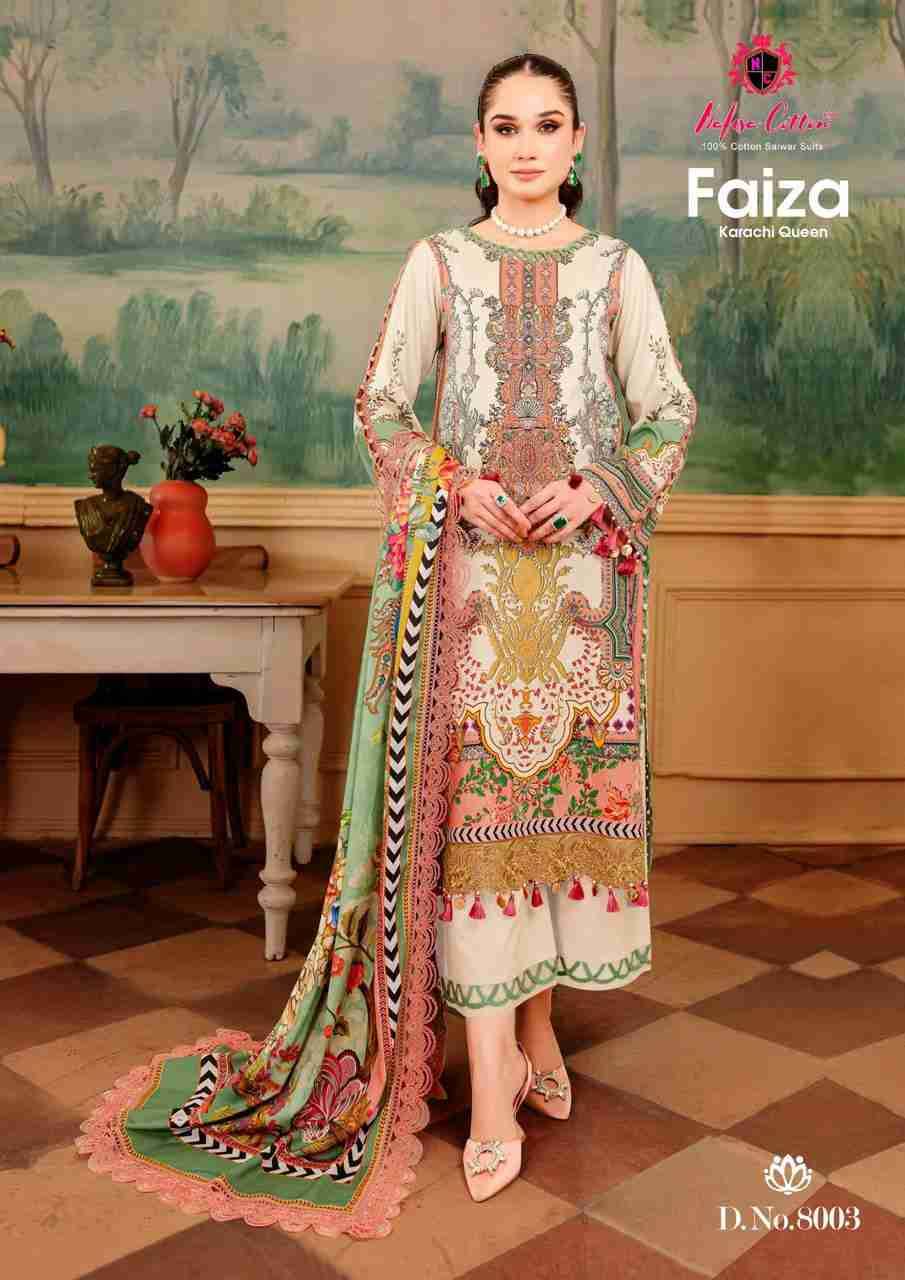 Faiza Vol-8 By Nafisa Cotton 8001 To 8006 Series Beautiful Fetsive Suits Stylish Fancy Colorful Casual Wear & Ethnic Wear Pure Cotton Dresses At Wholesale Price