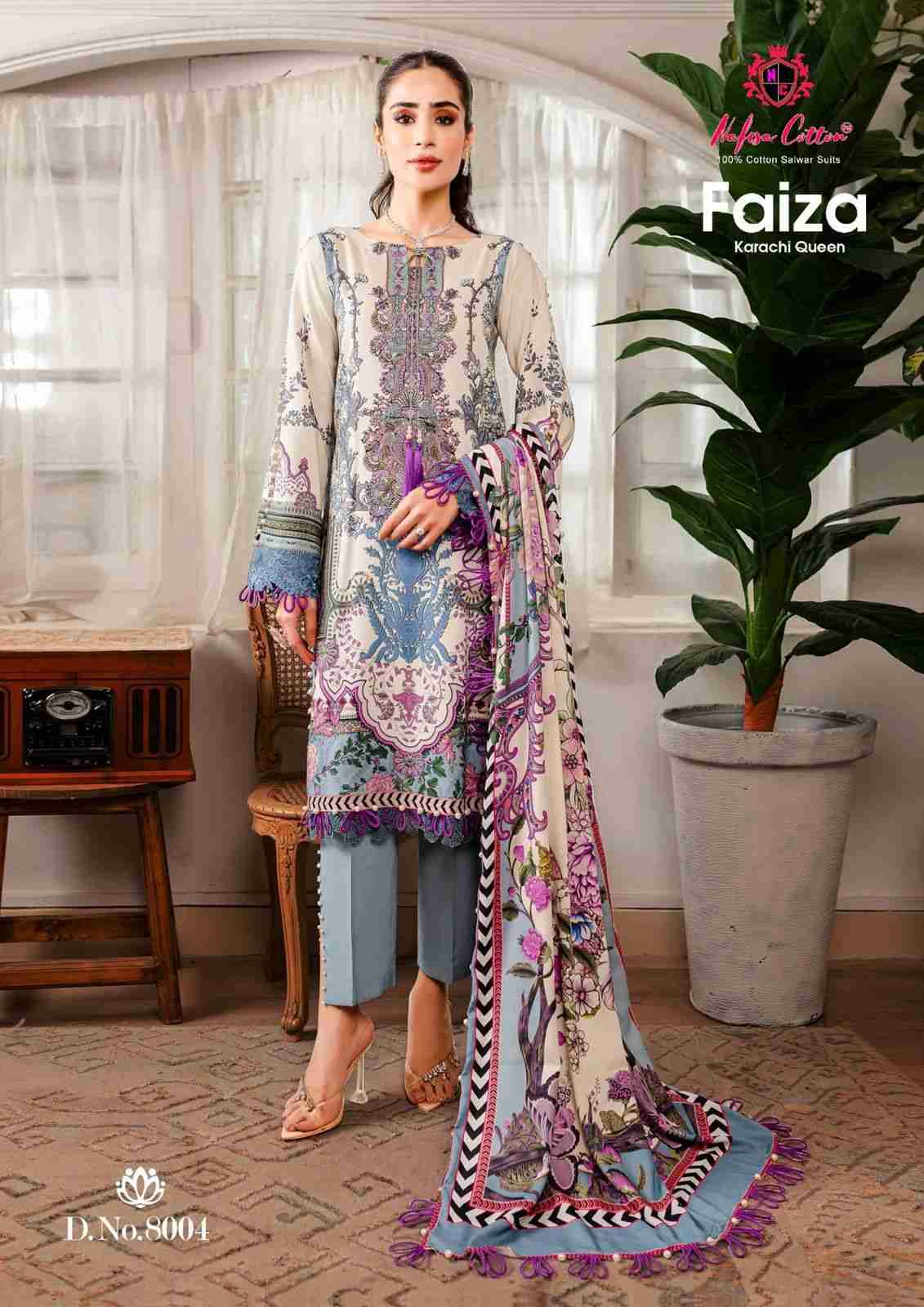 Faiza Vol-8 By Nafisa Cotton 8001 To 8006 Series Beautiful Fetsive Suits Stylish Fancy Colorful Casual Wear & Ethnic Wear Pure Cotton Dresses At Wholesale Price