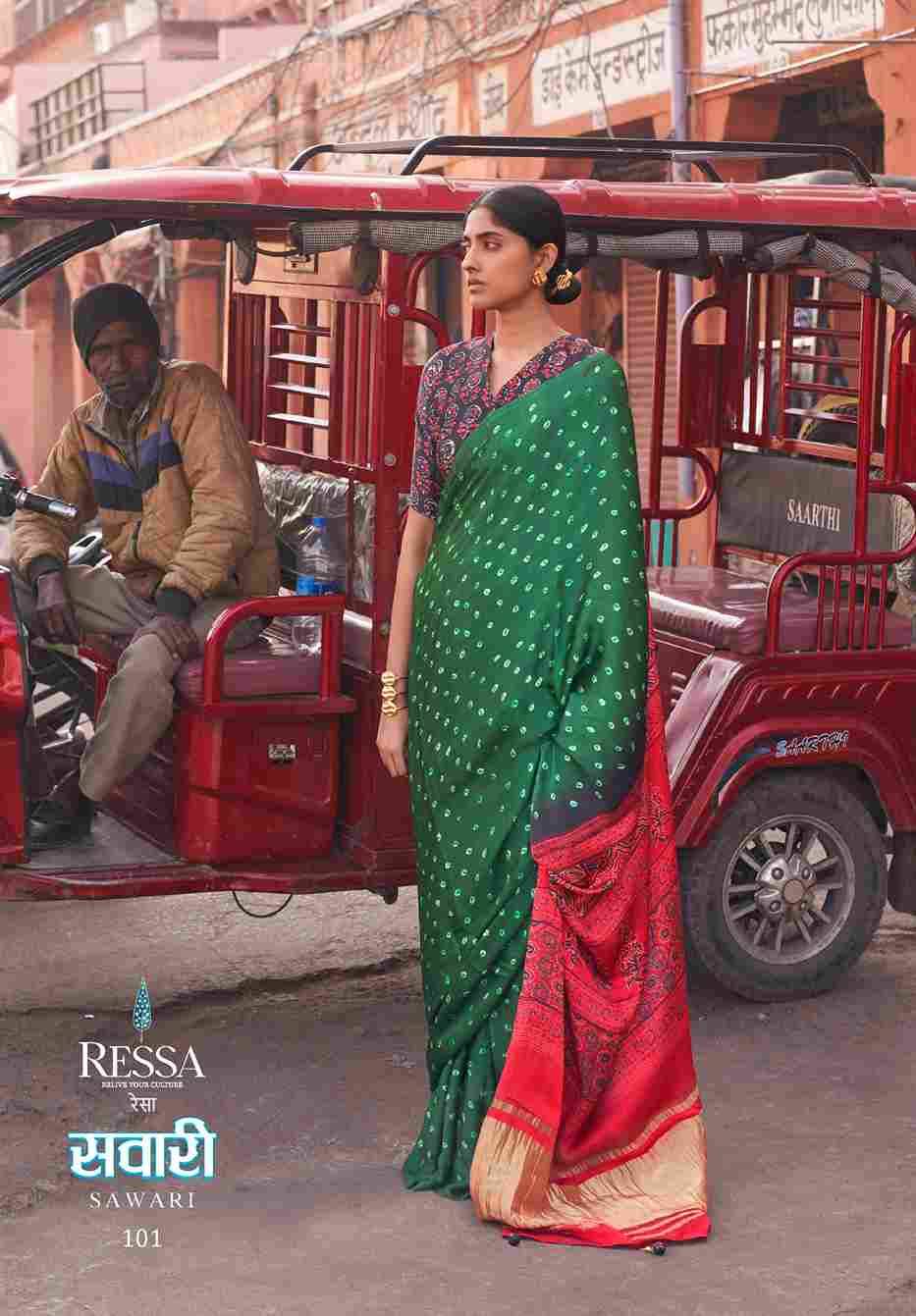 Sawari By Ressa 101 To 108 Series Indian Traditional Wear Collection Beautiful Stylish Fancy Colorful Party Wear & Occasional Wear Viscose Sarees At Wholesale Price