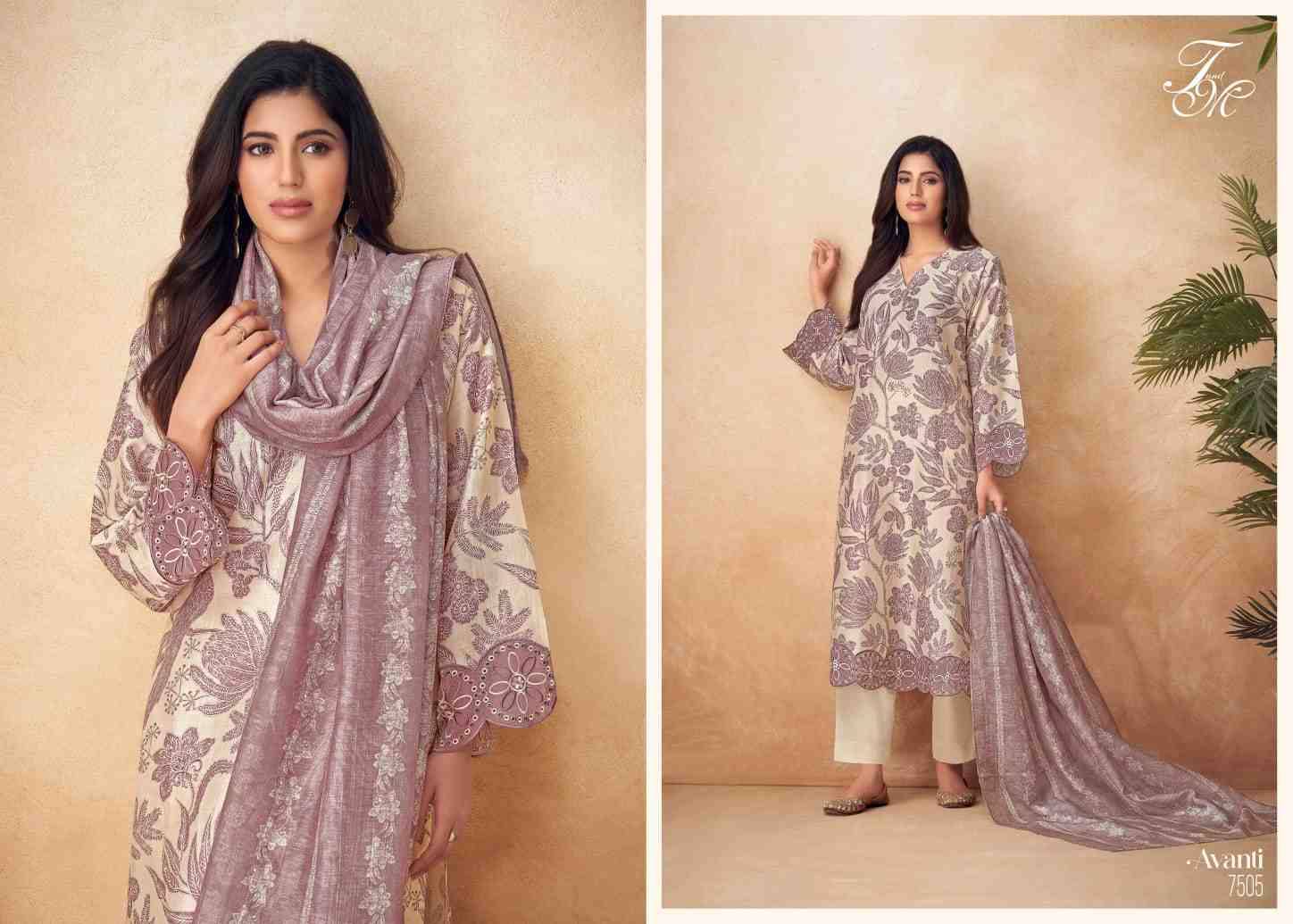 Avanti By T And M Designer Studio Beautiful Festive Suits Colorful Stylish Fancy Casual Wear & Ethnic Wear Pure Chanderi Silk Print Dresses At Wholesale Price