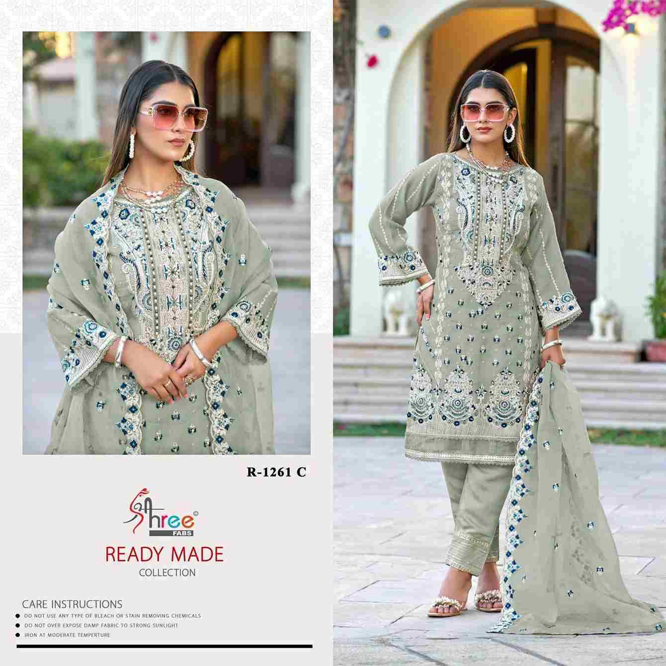 Shree Fabs Hit Design R-1261 Colours By Shree Fabs R-1261-A To R-1261-D Series Beautiful Pakistani Suits Stylish Fancy Colorful Party Wear & Occasional Wear Pure Organza Embroidered Dresses At Wholesale Price