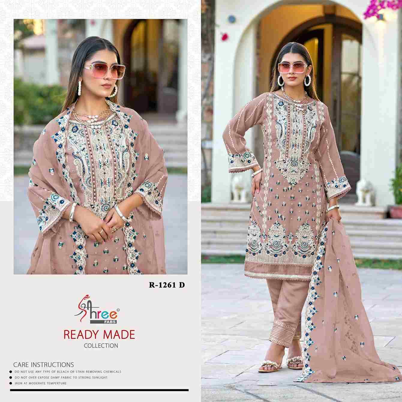 Shree Fabs Hit Design R-1261 Colours By Shree Fabs R-1261-A To R-1261-D Series Beautiful Pakistani Suits Stylish Fancy Colorful Party Wear & Occasional Wear Pure Organza Embroidered Dresses At Wholesale Price