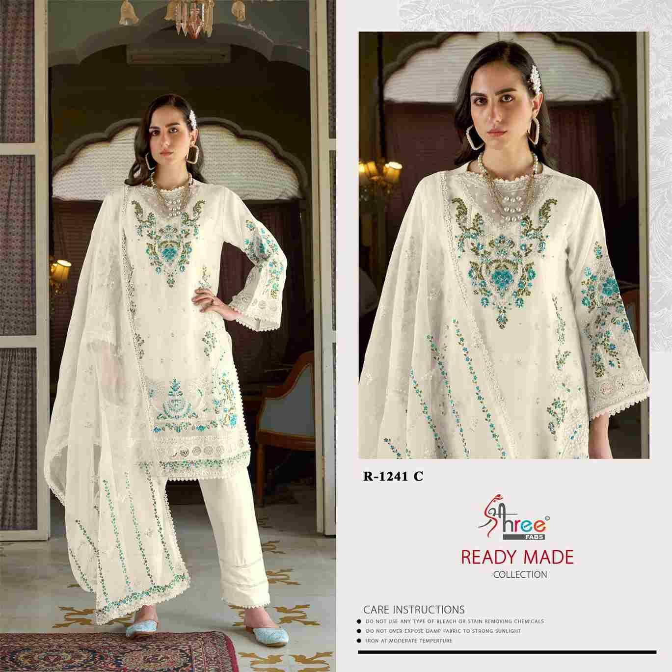 Shree Fabs Hit Design R-1241 Colours By Shree Fabs R-1241-A To R-1241-D Series Wholesale Designer Pakistani Suits Collection Beautiful Stylish Fancy Colorful Party Wear & Occasional Wear Organza With Embroidered Dresses At Wholesale Price
