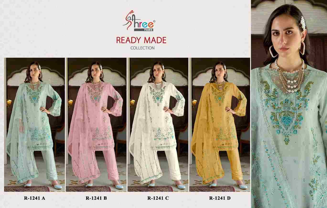 Shree Fabs Hit Design R-1241 Colours By Shree Fabs R-1241-A To R-1241-D Series Wholesale Designer Pakistani Suits Collection Beautiful Stylish Fancy Colorful Party Wear & Occasional Wear Organza With Embroidered Dresses At Wholesale Price