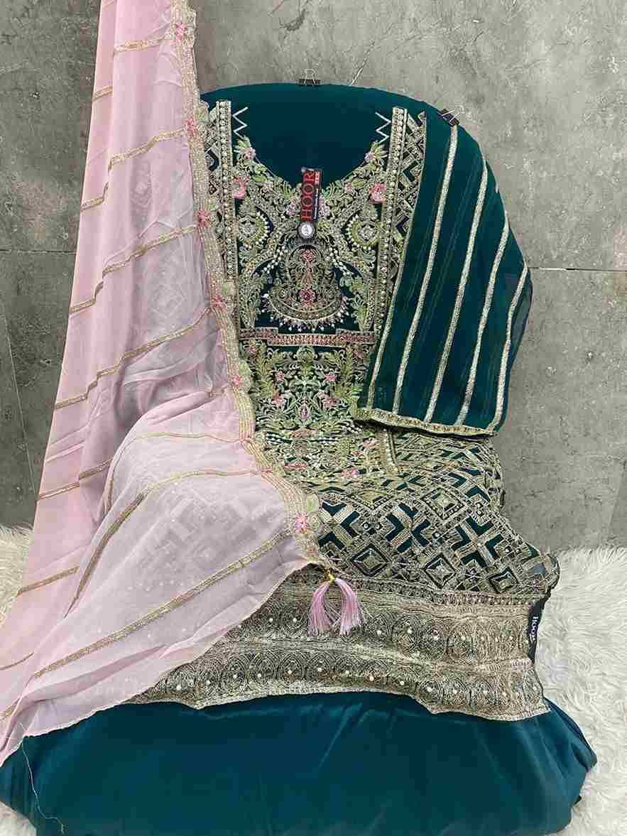 Hoor Tex Hit Design H-238 Colours By Hoor Tex H-238-A To H-238-D Series Designer Festive Pakistani Suits Collection Beautiful Stylish Fancy Colorful Party Wear & Occasional Wear Faux Georgette Embroidered Dresses At Wholesale Price