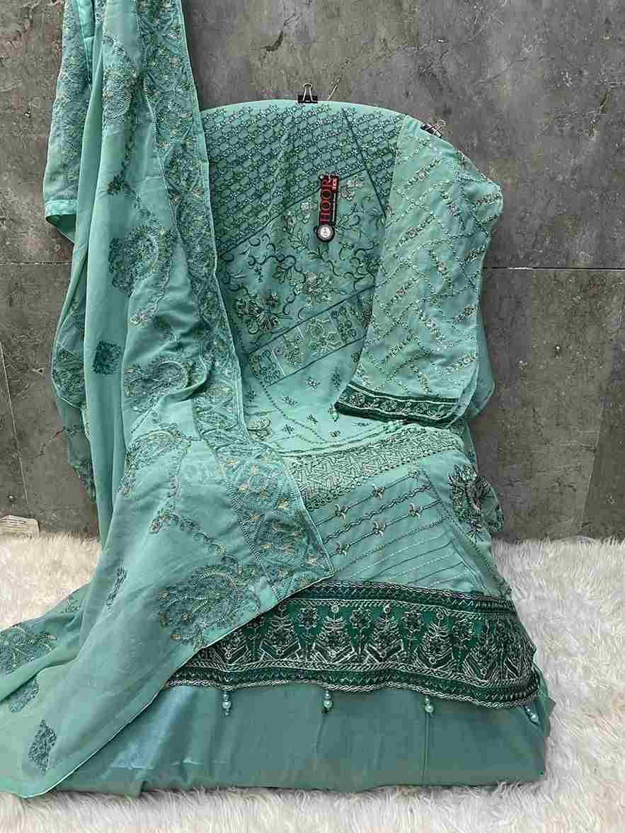 Hoor Tex Hit Design H-225 Colours By Hoor Tex H-225-A To H-225-D Series Designer Festive Pakistani Suits Collection Beautiful Stylish Fancy Colorful Party Wear & Occasional Wear Faux Georgette Embroidered Dresses At Wholesale Price
