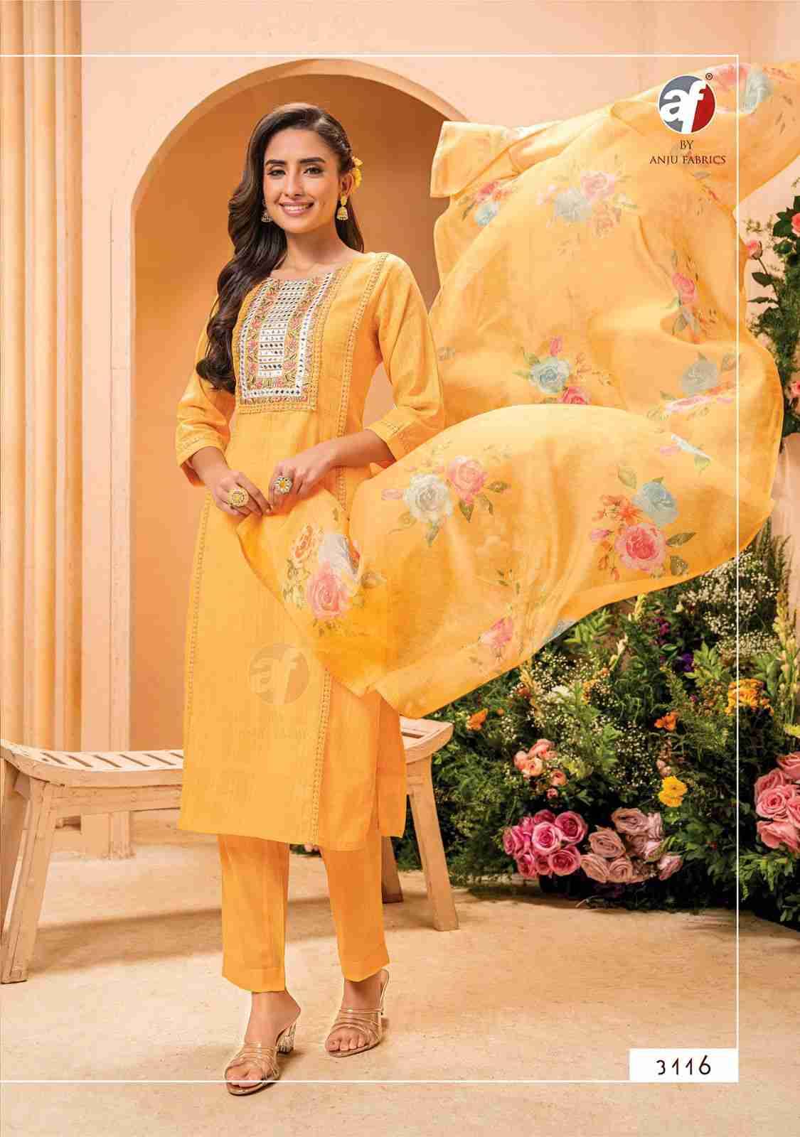 Pretty Petals By Anju Fabrics 3111 To 3116 Series Beautiful Stylish Suits Fancy Colorful Casual Wear & Ethnic Wear & Ready To Wear Viscose Cotton Dresses At Wholesale Price