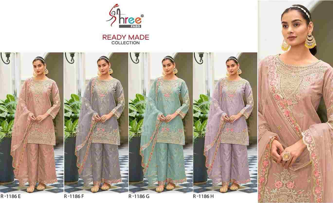 Shree Fabs Hit Design R-1186 Colours Vol-2 By Shree Fabs R-1186-E To R-1186-H Series Pakistani Suits Beautiful Fancy Colorful Stylish Party Wear & Occasional Wear Organza Embroidery Dresses At Wholesale Price
