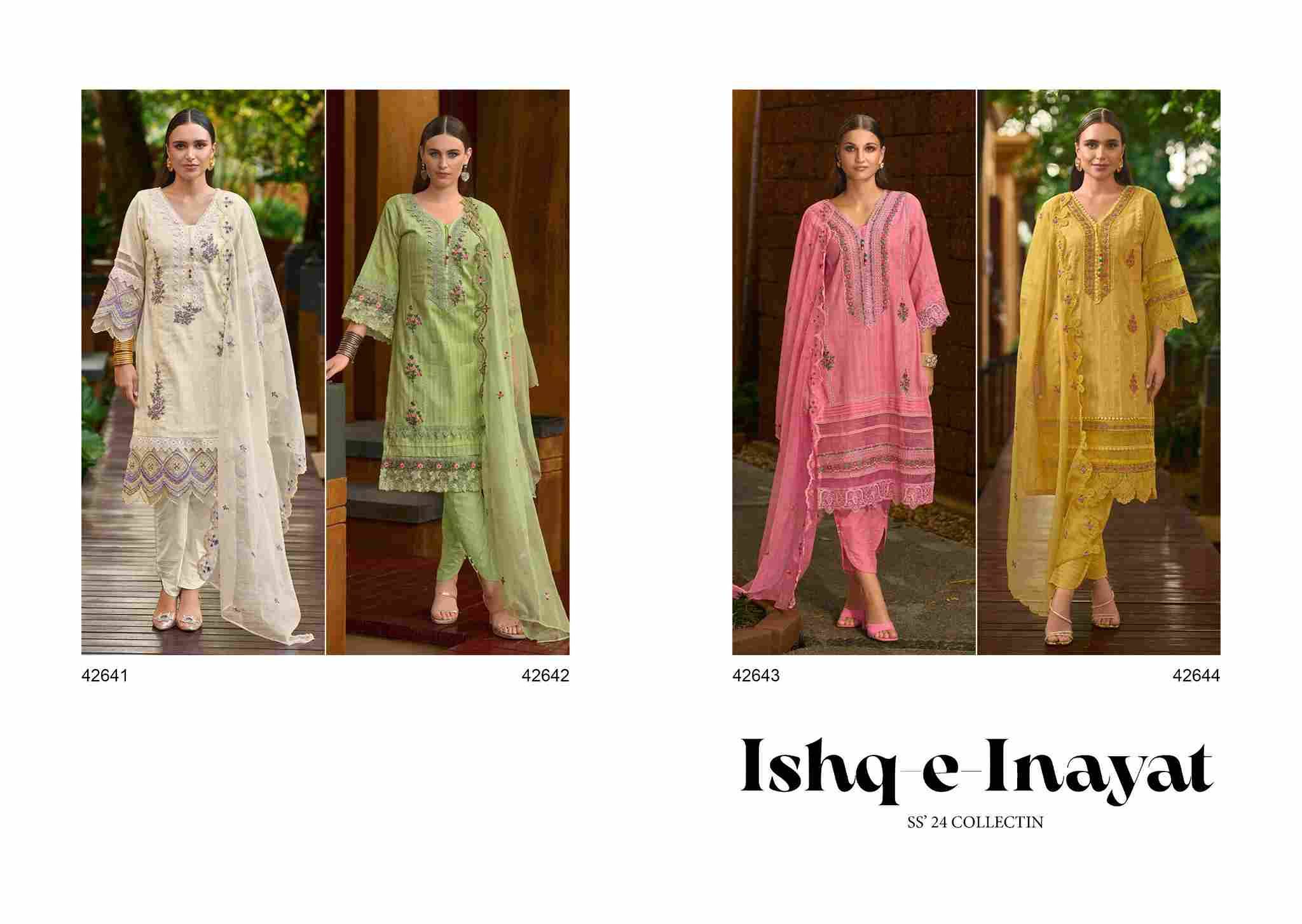 Ishq-E-Inayat By Kailee 42641 To 42644 Series Beautiful Festive Suits Colorful Stylish Fancy Casual Wear & Ethnic Wear Pure Cotton Dresses At Wholesale Price