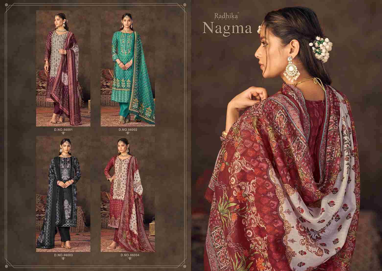 Nagma By Azara 86001 To 86004 Series Beautiful Festive Suits Stylish Fancy Colorful Casual Wear & Ethnic Wear Pure Rayon Print Dresses At Wholesale Price