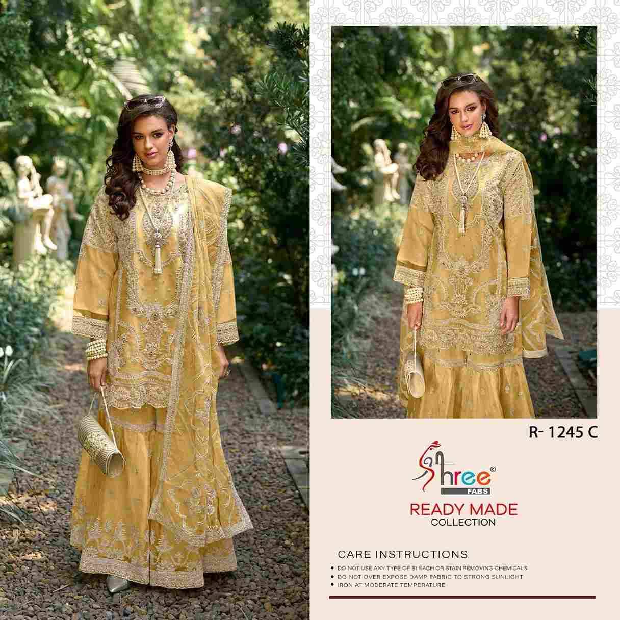 Shree Fabs Hit Design R-1245 Colours By Shree Fabs R-1245-A To R-1245-D Series Wholesale Designer Pakistani Suits Collection Beautiful Stylish Fancy Colorful Party Wear & Occasional Wear Organza With Embroidered Dresses At Wholesale Price
