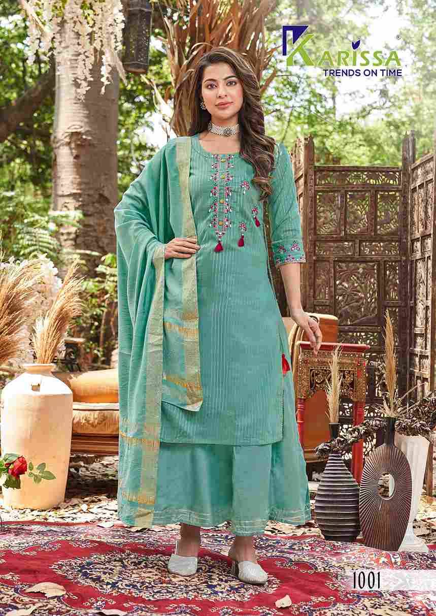 Harmony By Karissa 1001 To 1006 Series Beautiful Festive Suits Colorful Stylish Fancy Casual Wear & Ethnic Wear Pure Cotton Dresses At Wholesale Price