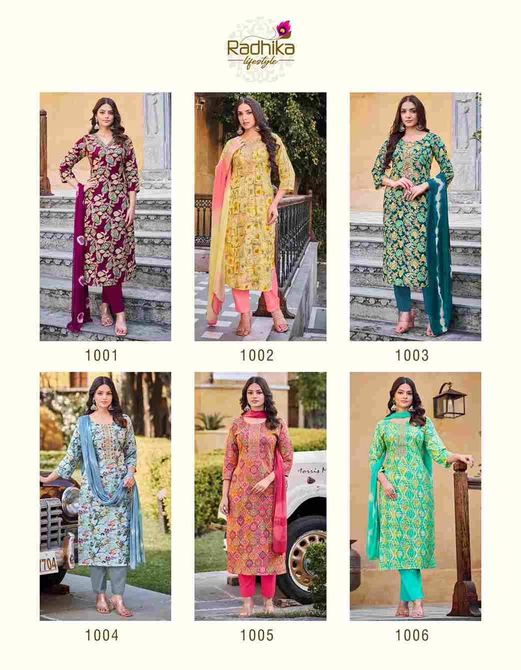 Casual Vol-1 By Radhika Lifetsyle 1001 To 1006 Series Beautiful Festive Suits Colorful Stylish Fancy Casual Wear & Ethnic Wear Heavy Rayon Dresses At Wholesale Price