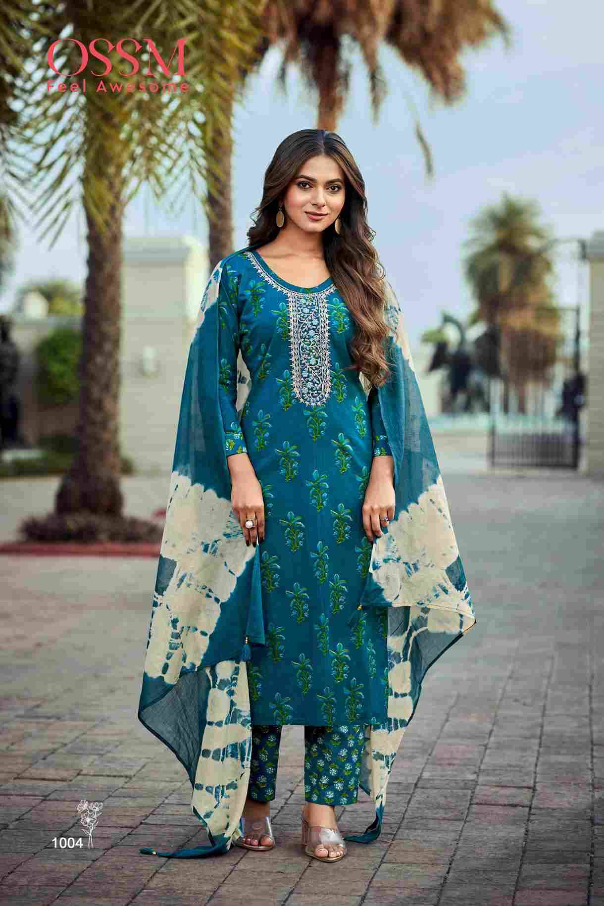 Cotton Culture By Ossm 1001 To 1006 Series Beautiful Festive Suits Colorful Stylish Fancy Casual Wear & Ethnic Wear Cotton Print Dresses At Wholesale Price