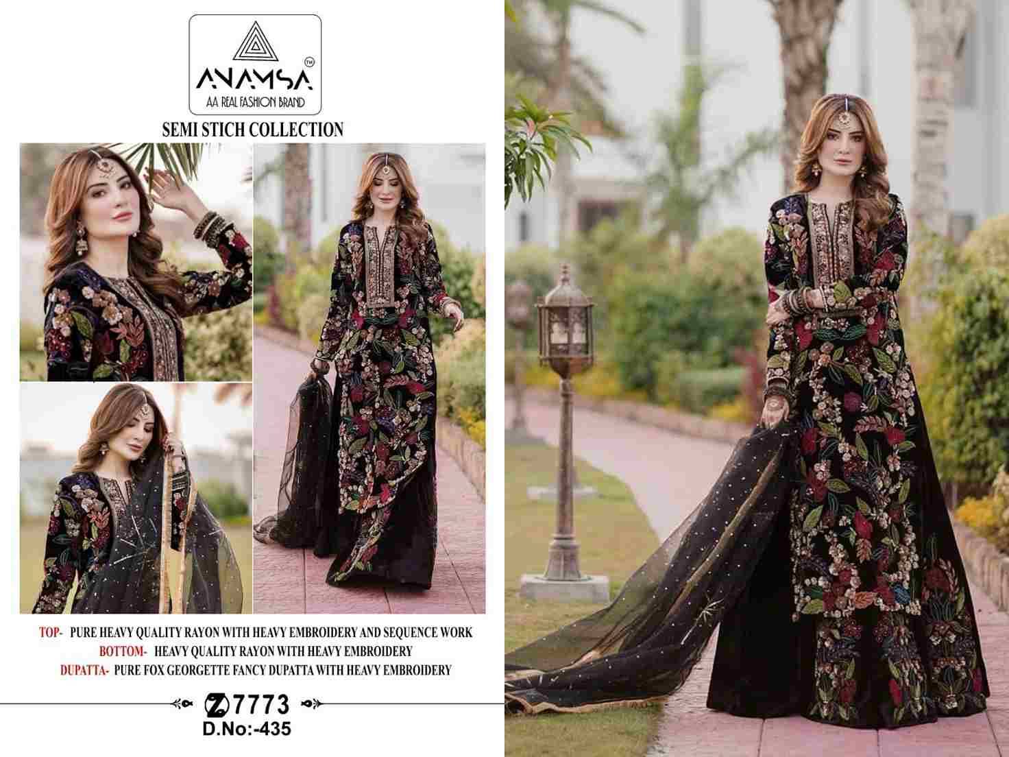Anamsa Hit Design 435 By Fashid Wholesale Beautiful Pakistani Suits Colorful Stylish Fancy Casual Wear & Ethnic Wear Pure Rayon Embroidered Dresses At Wholesale Price