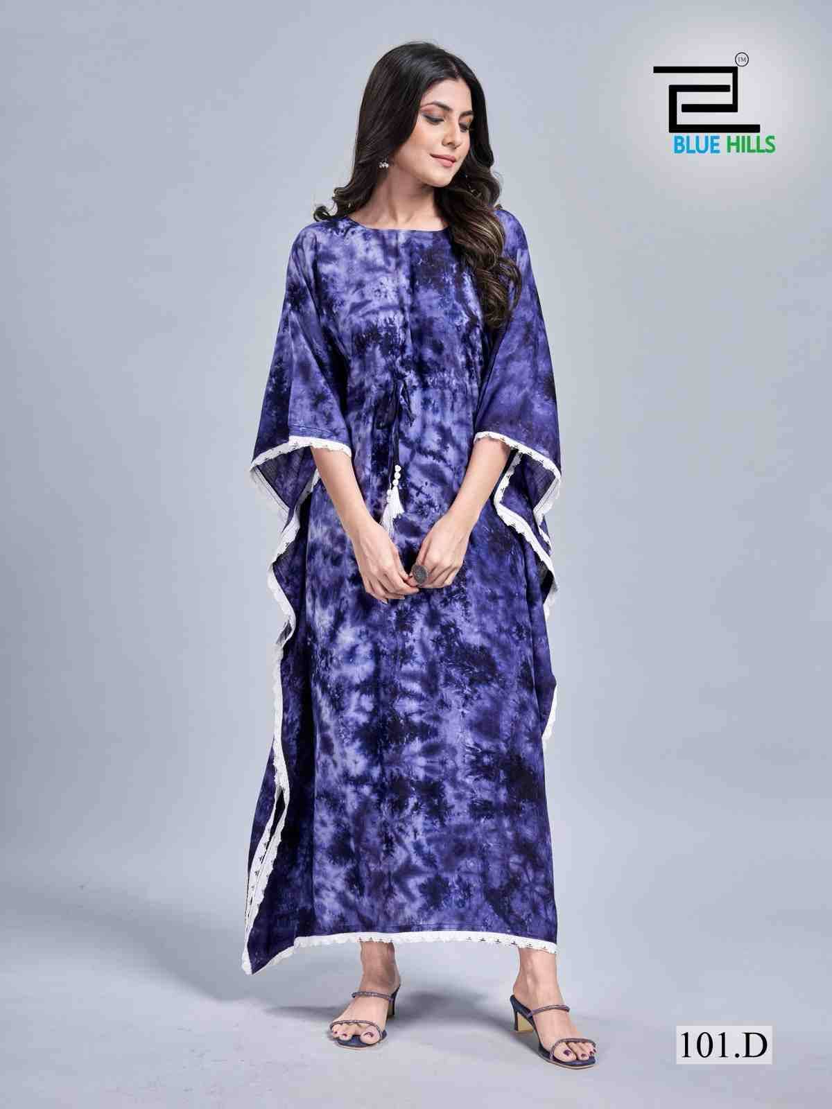 Sitare Vol-2 By Blue Hills 101-A To 101-F Series Designer Stylish Fancy Colorful Beautiful Party Wear & Ethnic Wear Collection Rayon Slub Print Kaftan At Wholesale Price