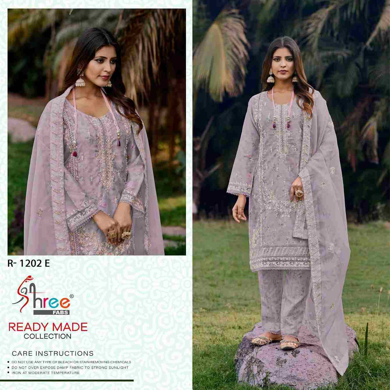 Shree Fabs Hit Design R-1202 Colours Vol-2 By Shree Fabs R-1202-E To R-1202-H Series Beautiful Pakistani Suits Stylish Fancy Colorful Party Wear & Occasional Wear Organza Embroidered Dresses At Wholesale Price