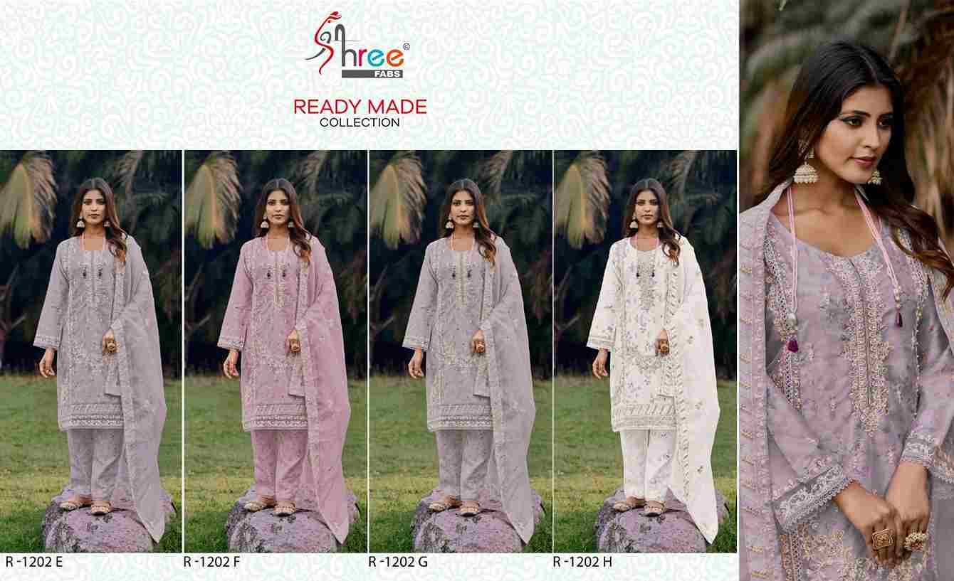 Shree Fabs Hit Design R-1202 Colours Vol-2 By Shree Fabs R-1202-E To R-1202-H Series Beautiful Pakistani Suits Stylish Fancy Colorful Party Wear & Occasional Wear Organza Embroidered Dresses At Wholesale Price