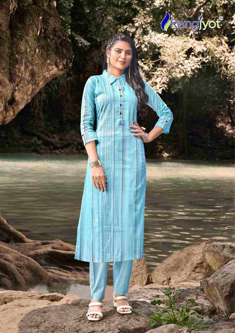 Rangriti By Rangjyot Fashion 1001 To 1008 Series Designer Stylish Fancy Colorful Beautiful Party Wear & Ethnic Wear Collection Pure Cotton Kurtis With Bottom At Wholesale Price