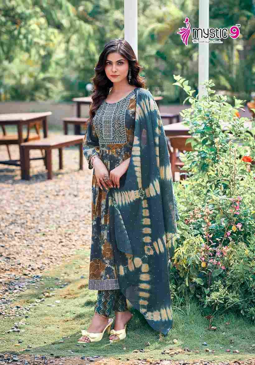 Sara Vol-4 By Mystic 9 4001 To 4008 Series Beautiful Festive Suits Colorful Stylish Fancy Casual Wear & Ethnic Wear Rayon Foil Dresses At Wholesale Price