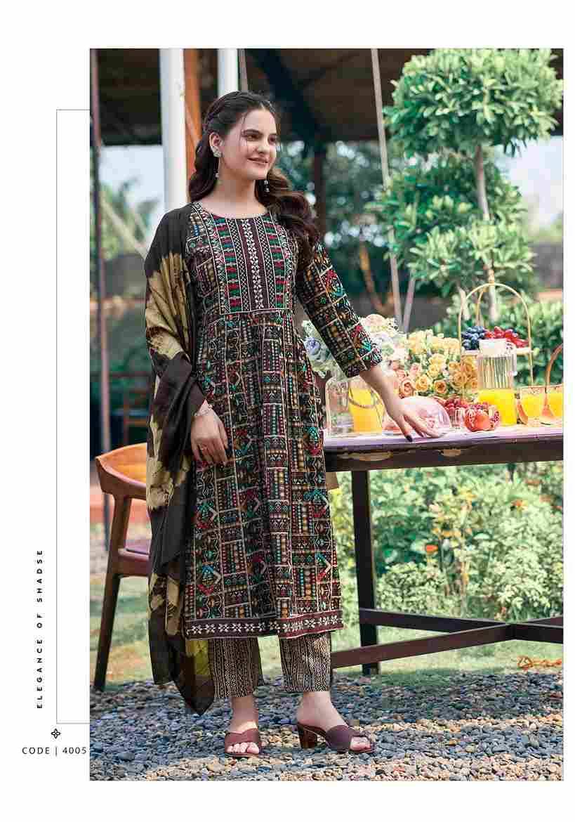 Sara Vol-4 By Mystic 9 4001 To 4008 Series Beautiful Festive Suits Colorful Stylish Fancy Casual Wear & Ethnic Wear Rayon Foil Dresses At Wholesale Price