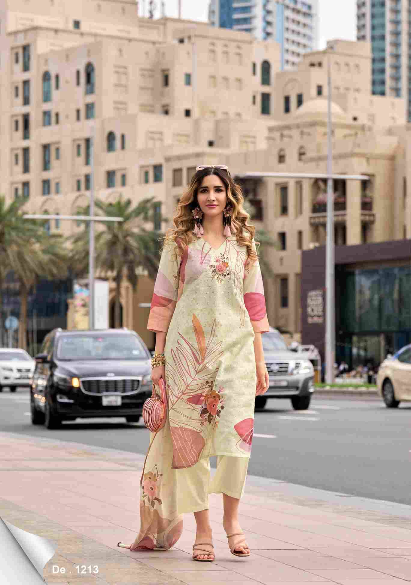 Summer Pastels By Lady Leela 1211 To 1216 Series Beautiful Festive Suits Colorful Stylish Fancy Casual Wear & Ethnic Wear Pure Linen With Work Dresses At Wholesale Price