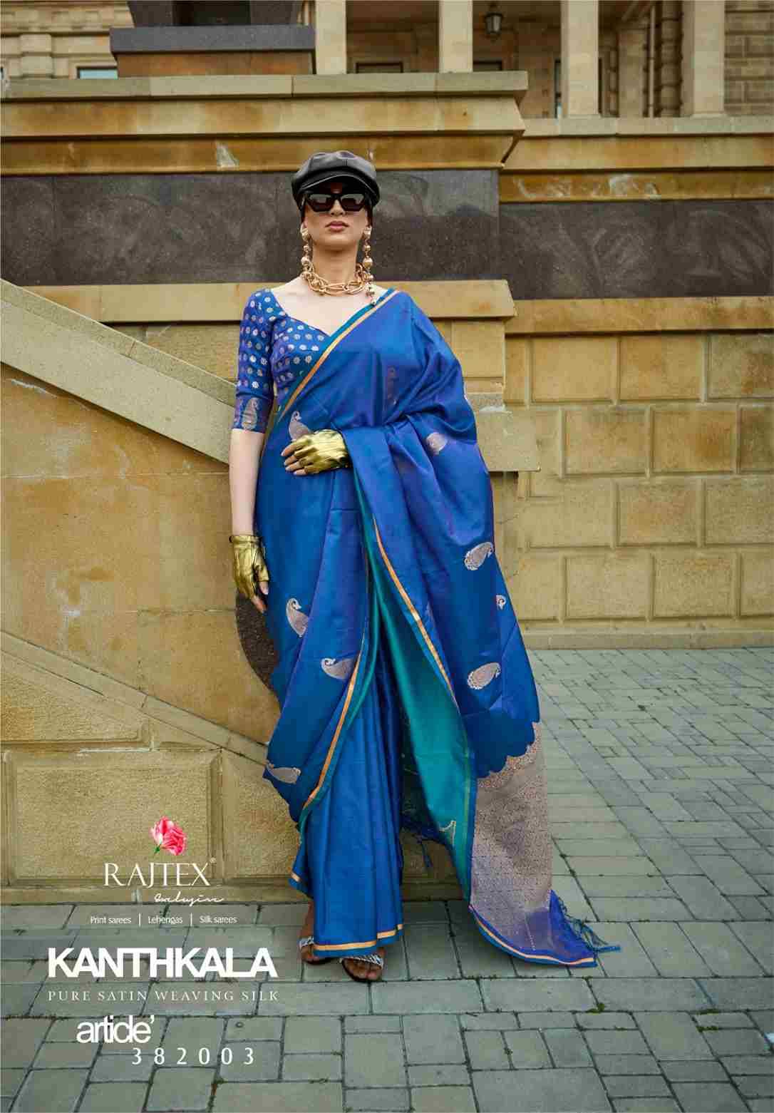 Kanthkala By Raj Tex 382001 To 382006 Series Indian Traditional Wear Collection Beautiful Stylish Fancy Colorful Party Wear & Occasional Wear Satin Silk Sarees At Wholesale Price