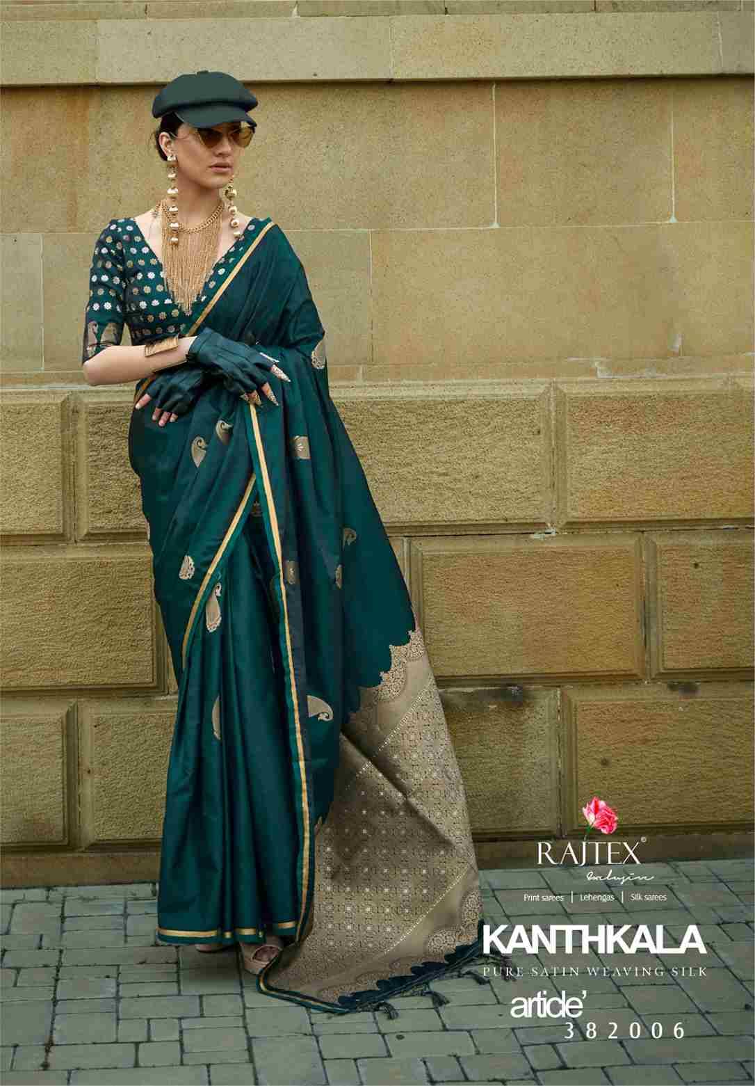 Kanthkala By Raj Tex 382001 To 382006 Series Indian Traditional Wear Collection Beautiful Stylish Fancy Colorful Party Wear & Occasional Wear Satin Silk Sarees At Wholesale Price