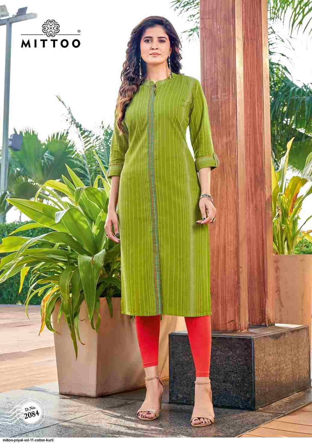 Priyal Vol-11 By Mittoo 2079 To 2084 Series Designer Festive Suits Collection Beautiful Stylish Fancy Colorful Party Wear & Occasional Wear Pure Cotton Kurtis At Wholesale Price