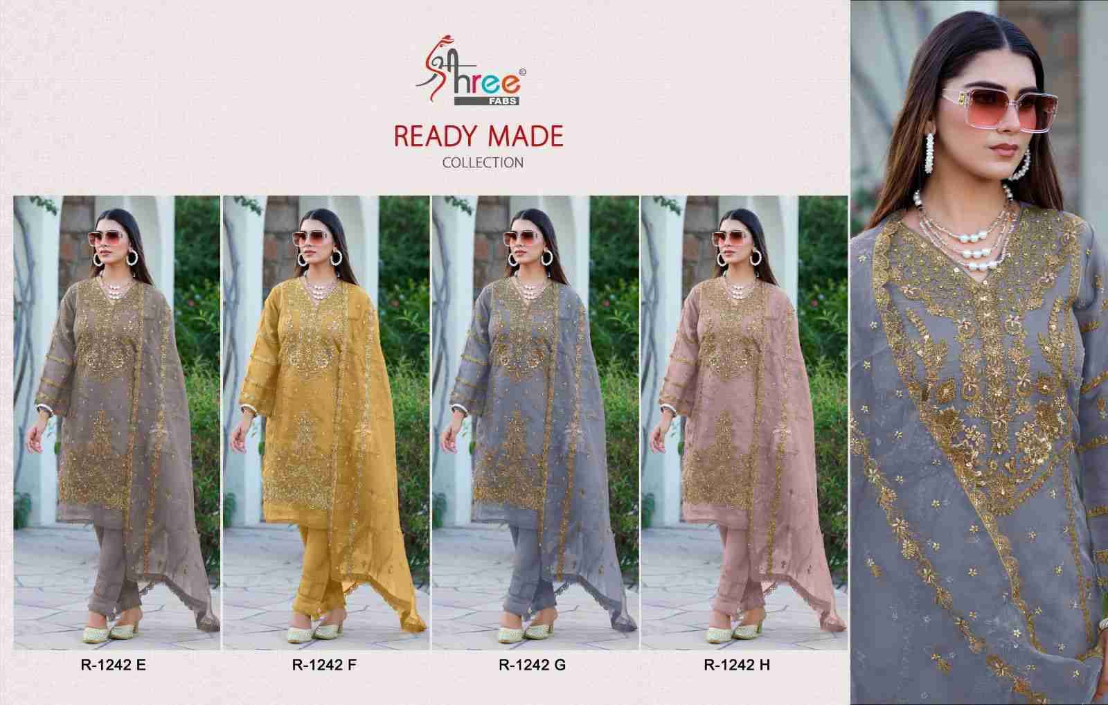 Shree Fabs Hit Design R-1242 Colours Vol-2 By Shree Fabs R-1242-E To R-1242-H Series Wholesale Designer Pakistani Suits Collection Beautiful Stylish Fancy Colorful Party Wear & Occasional Wear Organza With Embroidered Dresses At Wholesale Price