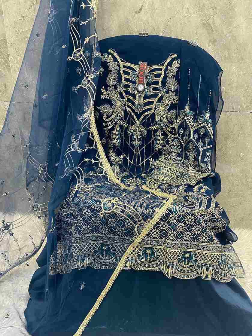 Hoor Tex Hit Design H-200 Colours By Hoor Tex H-200-A To H-200-D Series Beautiful Pakistani Suits Stylish Colorful Fancy Casual Wear & Ethnic Wear Faux Georgette Embroidered Dresses At Wholesale Price