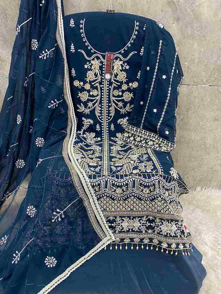 Hoor Tex Hit Design H-240 Colours By Hoor Tex H-240-A To H-240-D Series Designer Festive Pakistani Suits Collection Beautiful Stylish Fancy Colorful Party Wear & Occasional Wear Georgette With Embroidered Dresses At Wholesale Price