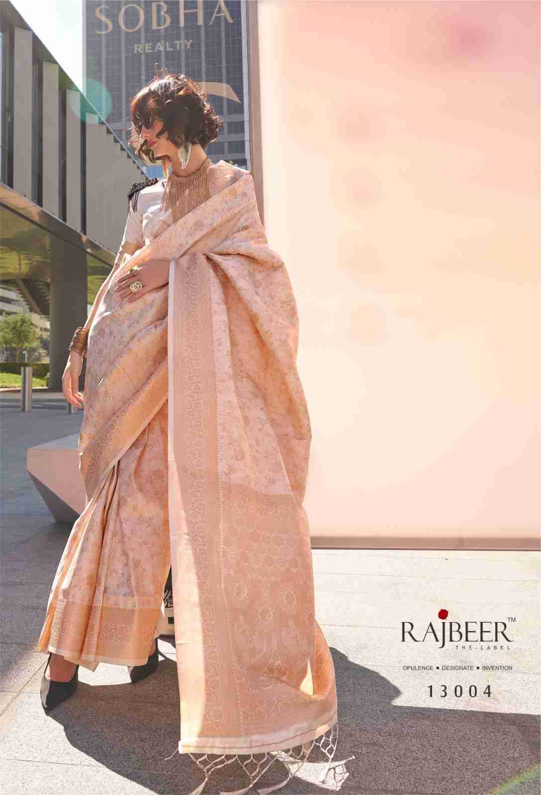 Kzainab By Rajbeer 13001 To 13006 Series Indian Traditional Wear Collection Beautiful Stylish Fancy Colorful Party Wear & Occasional Wear Handloom Silk Sarees At Wholesale Price