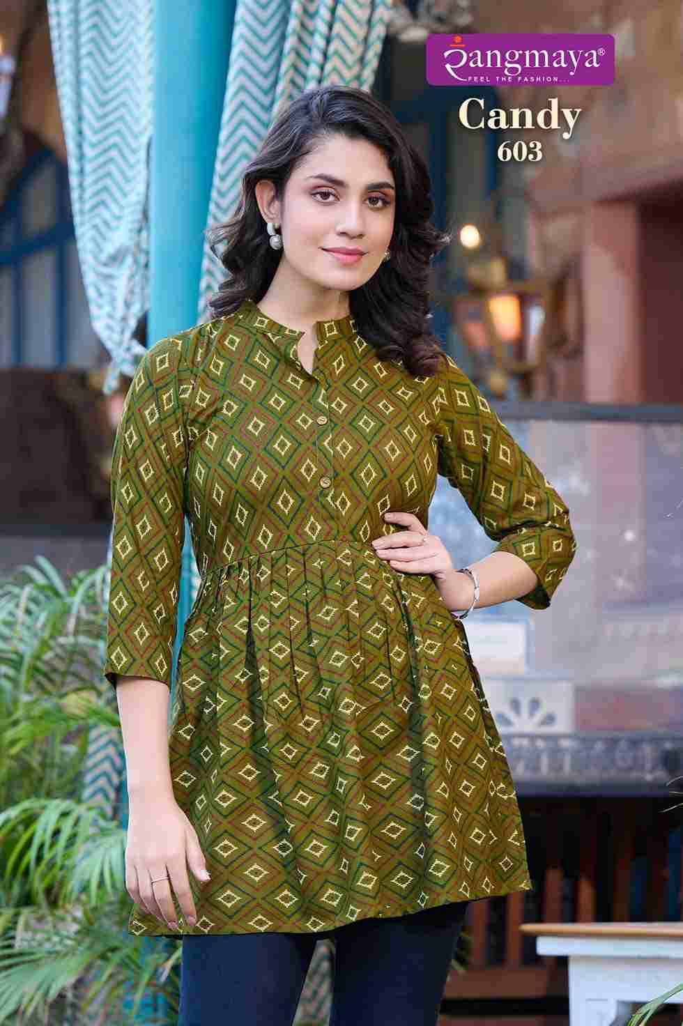 Candy Vol-6 By Rangmaya 601 To 608 Series Designer Stylish Fancy Colorful Beautiful Party Wear & Ethnic Wear Collection Fancy Print Tops At Wholesale Price