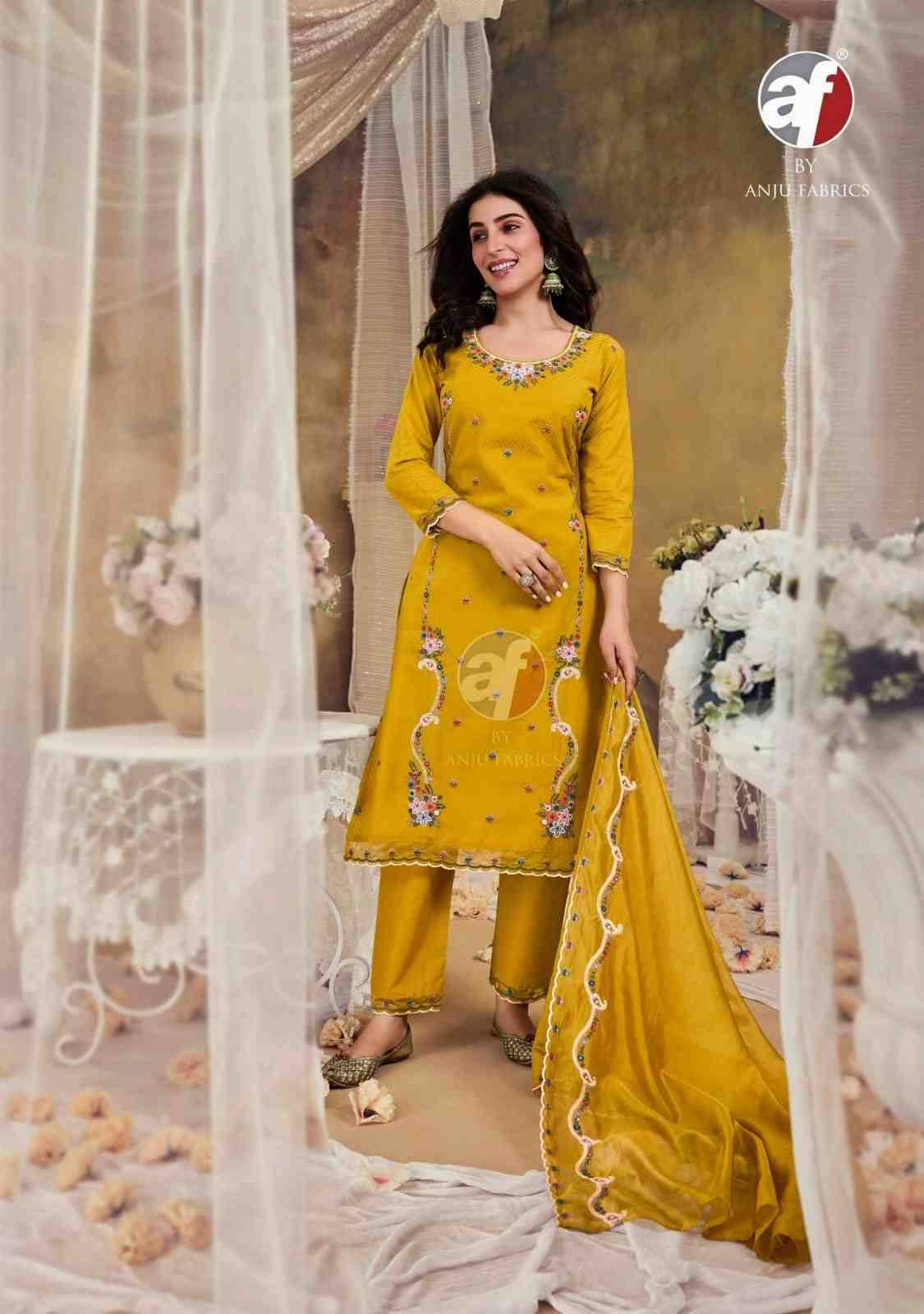 Cotton Queen By Anju Fabrics 3741 To 3745 Series Festive Suits Beautiful Fancy Colorful Stylish Party Wear & Occasional Wear Pure Cotton Dresses At Wholesale Price