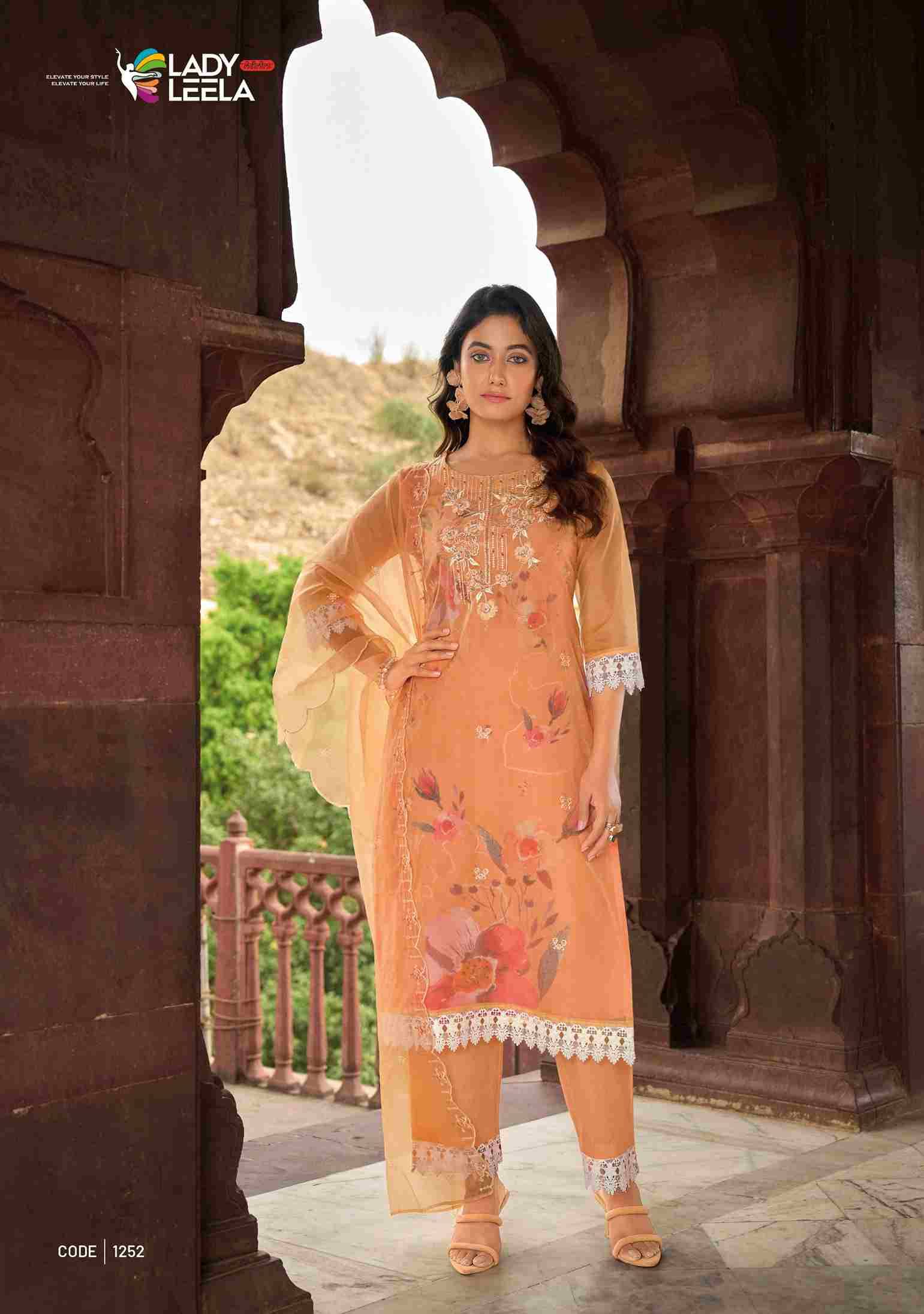 Summer Spring By Lady Leela 1251 To 1256 Series Beautiful Festive Suits Colorful Stylish Fancy Casual Wear & Ethnic Wear Pure Organza With Work Dresses At Wholesale Price