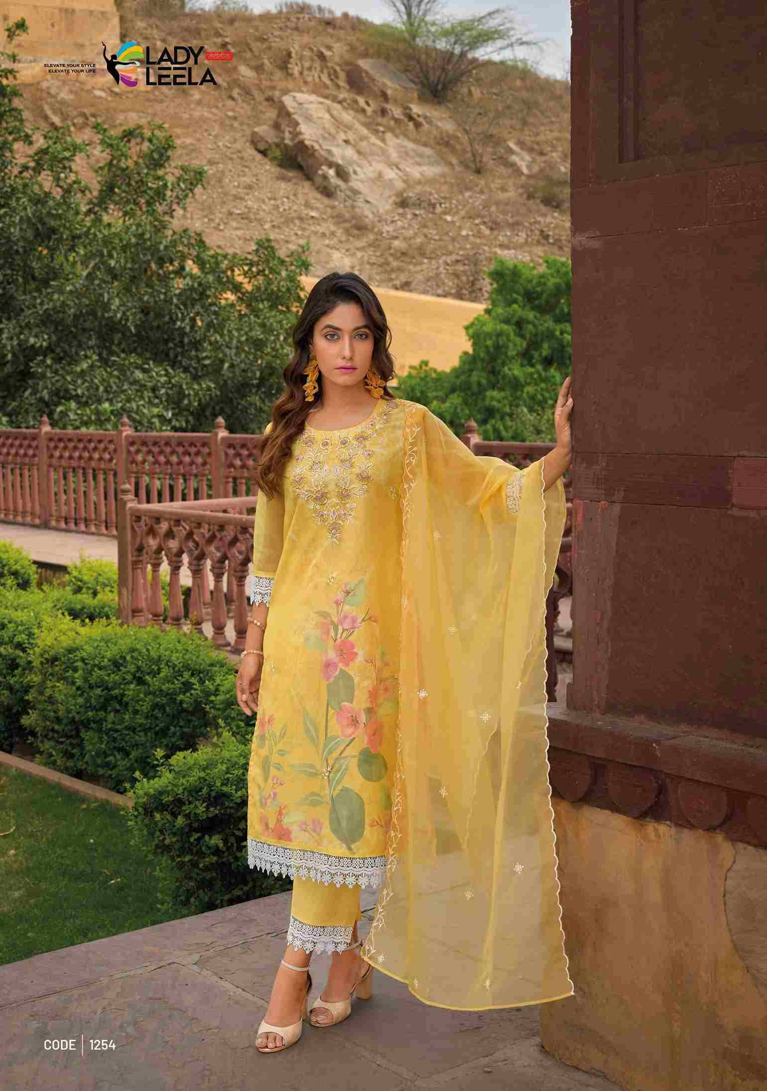 Summer Spring By Lady Leela 1251 To 1256 Series Beautiful Festive Suits Colorful Stylish Fancy Casual Wear & Ethnic Wear Pure Organza With Work Dresses At Wholesale Price