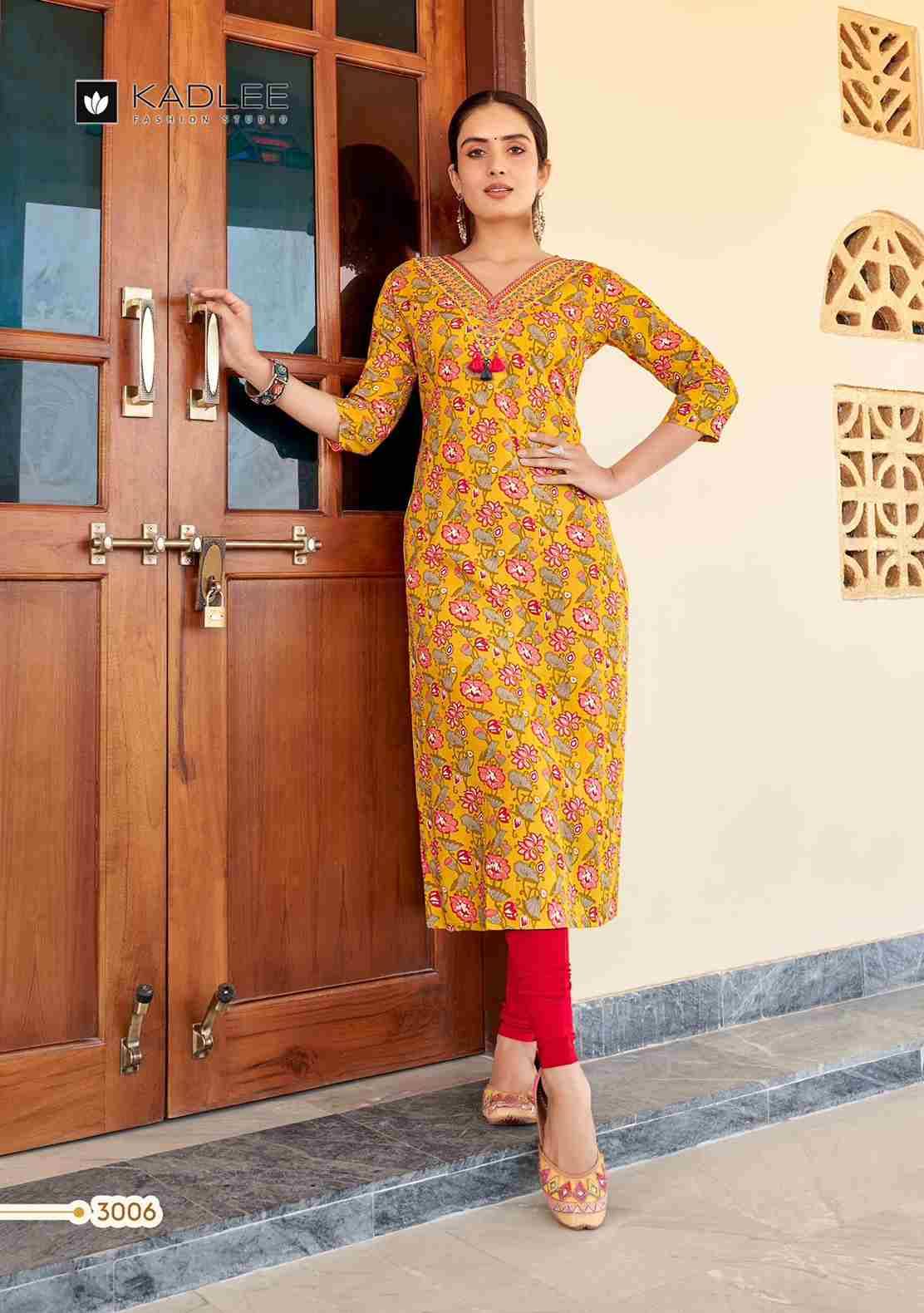 Angel By Kadlee 3001 To 3006 Series Designer Stylish Fancy Colorful Beautiful Party Wear & Ethnic Wear Collection Rayon Print Kurtis At Wholesale Price