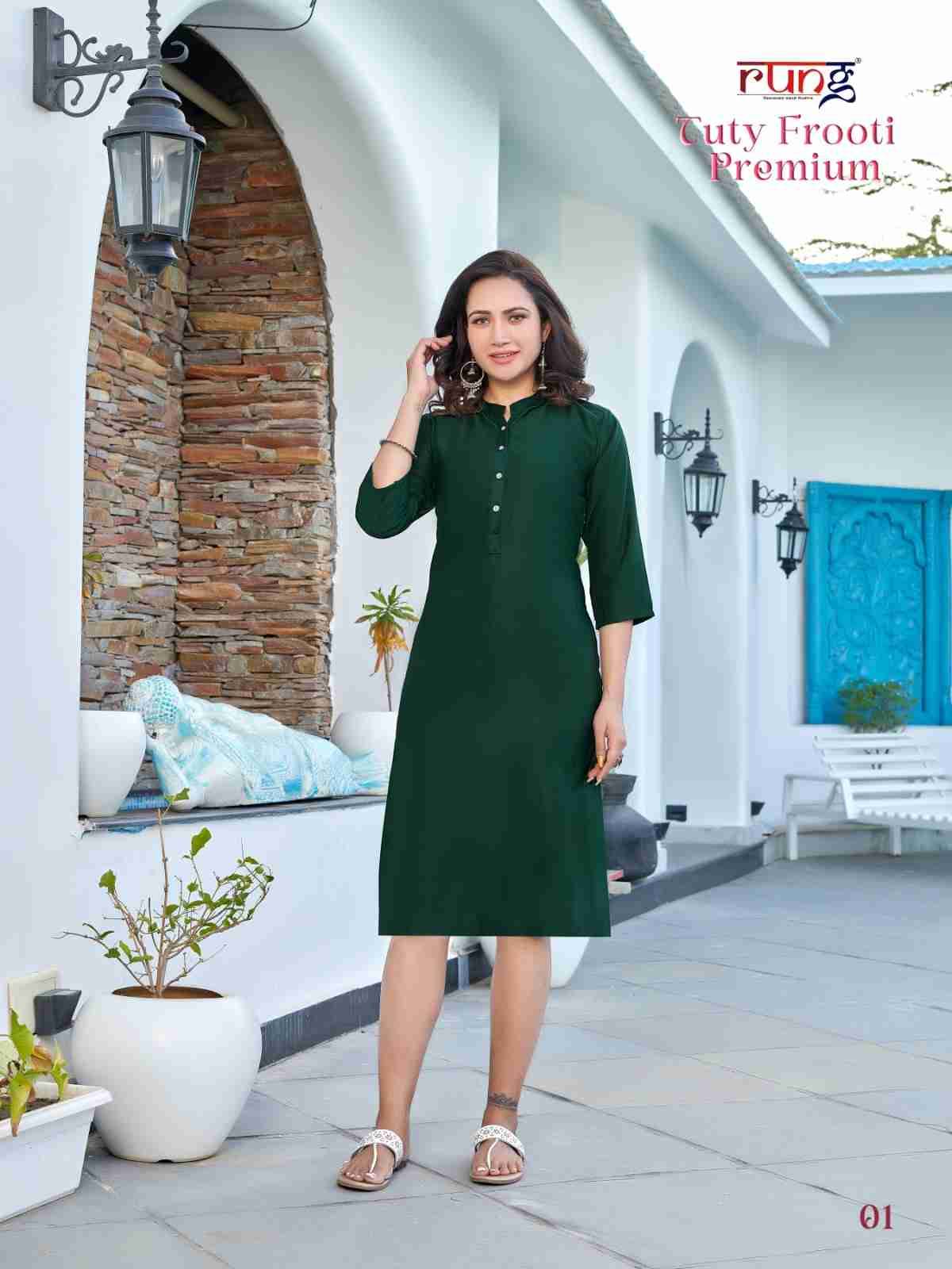Tuti Frooti Premium By Rung 01 To 08 Series Designer Stylish Fancy Colorful Beautiful Party Wear & Ethnic Wear Collection Fancy Kurtis At Wholesale Price