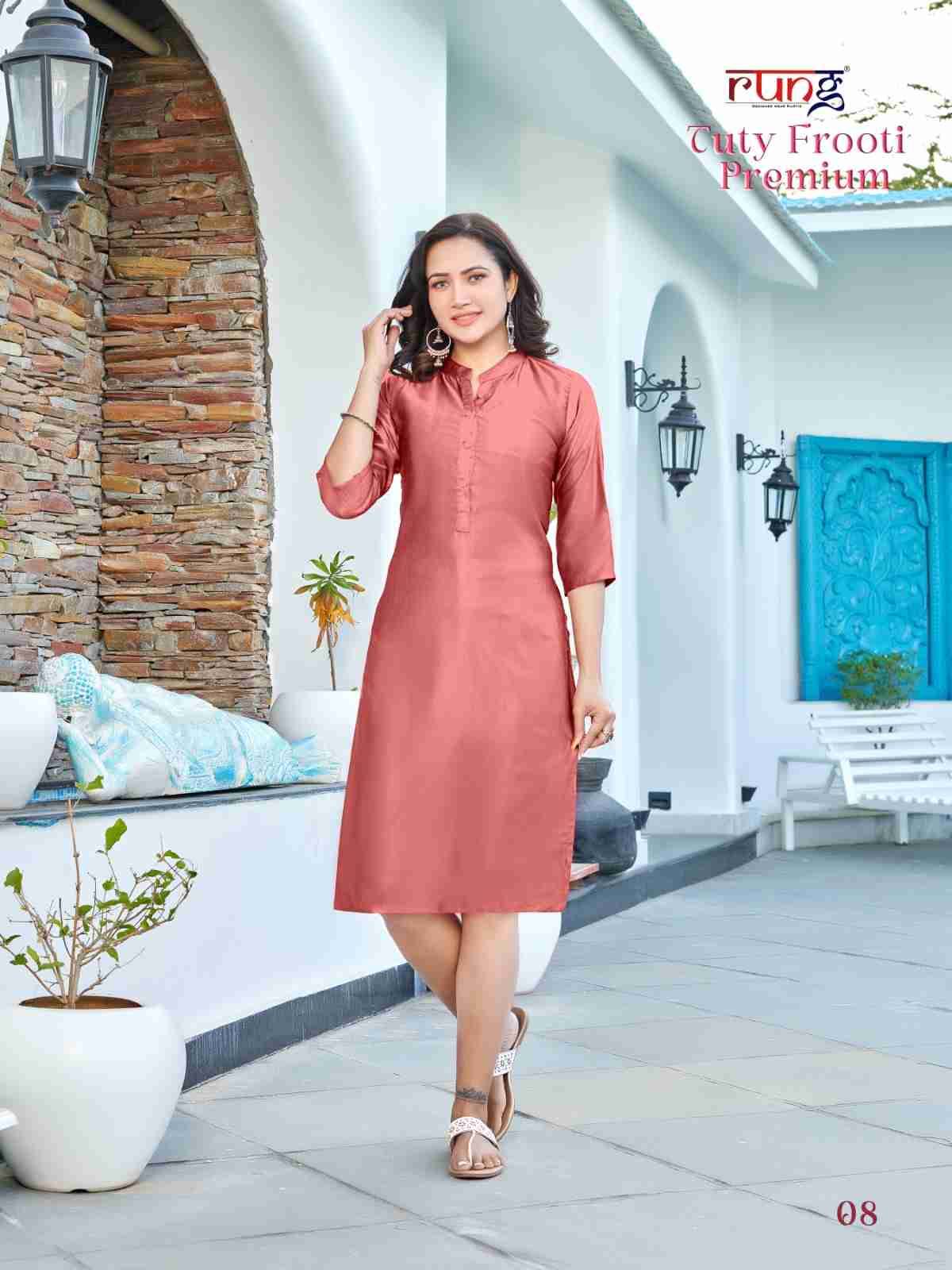 Tuti Frooti Premium By Rung 01 To 08 Series Designer Stylish Fancy Colorful Beautiful Party Wear & Ethnic Wear Collection Fancy Kurtis At Wholesale Price