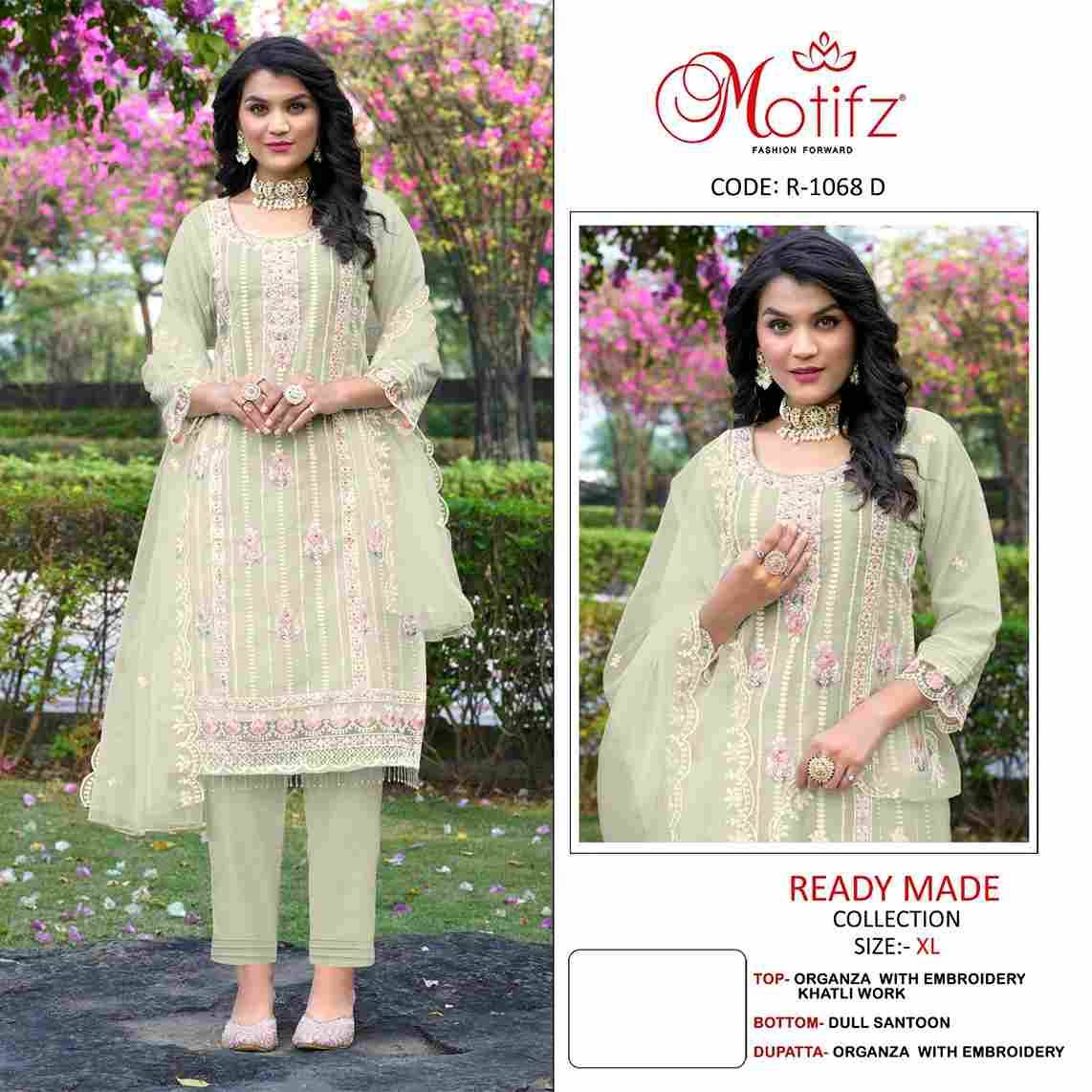 Motifz Hit Design 1068 Colours By Motifz 1068-A To 1068-D Series Designer Pakistani Suits Collection Beautiful Stylish Fancy Colorful Party Wear & Occasional Wear Organza With Embroidered Dresses At Wholesale Price