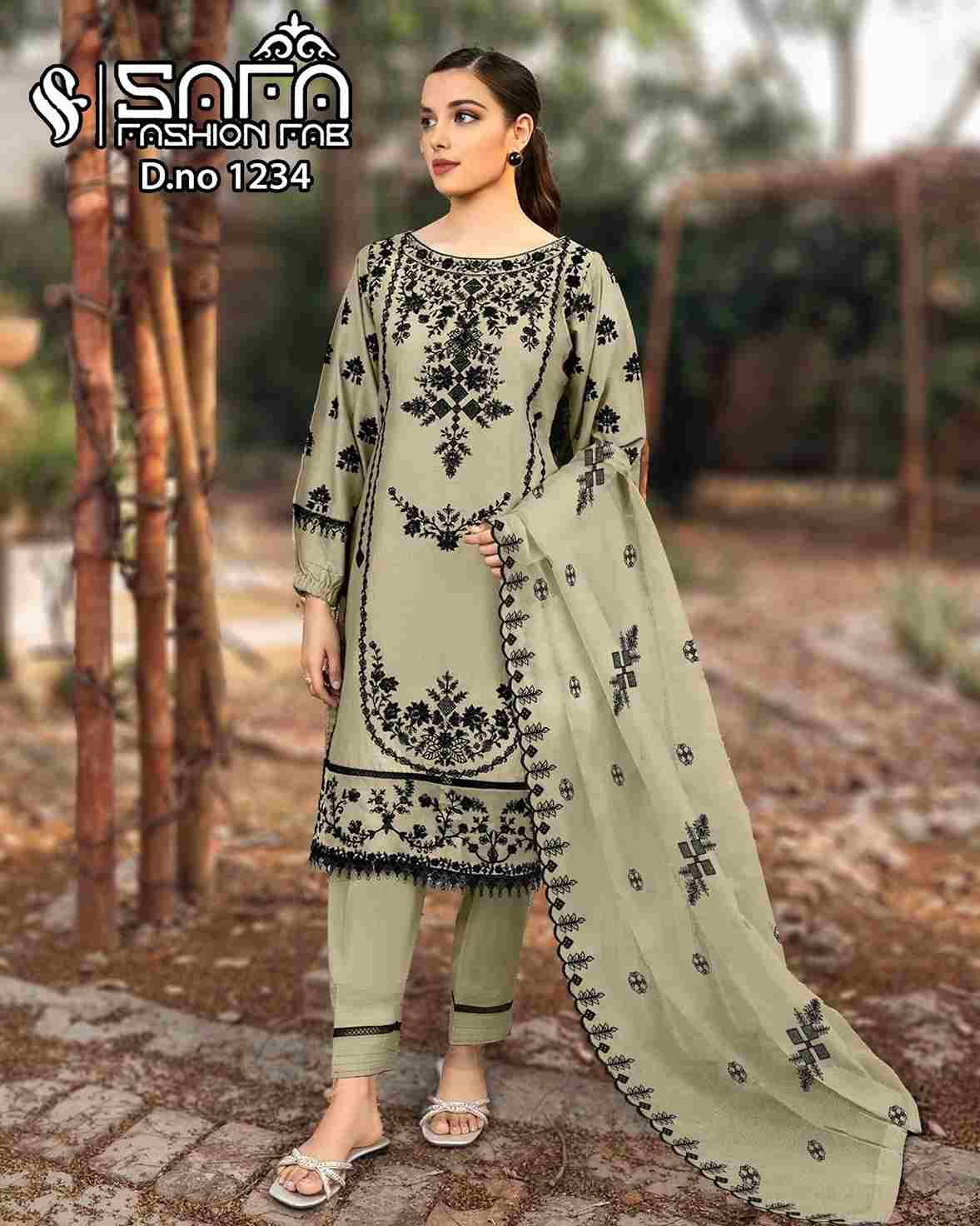 Safa 1234 Colours By Safa Fashion 1234-A To 1234-C Series Beautiful Pakistani Suits Colorful Stylish Fancy Casual Wear & Ethnic Wear Heavy Organza Dresses At Wholesale Price