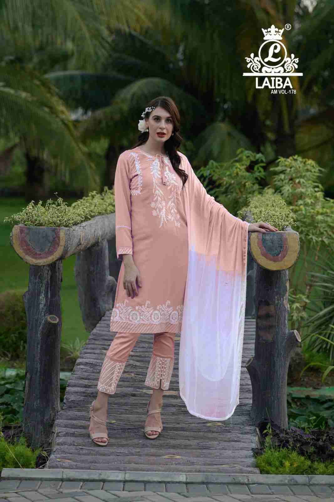 AM Vol-178 By Laiba 178-A To 178-D Series Beautiful Pakistani Suits Colorful Stylish Fancy Casual Wear & Ethnic Wear Pure Georgette Embroidered Dresses At Wholesale Price