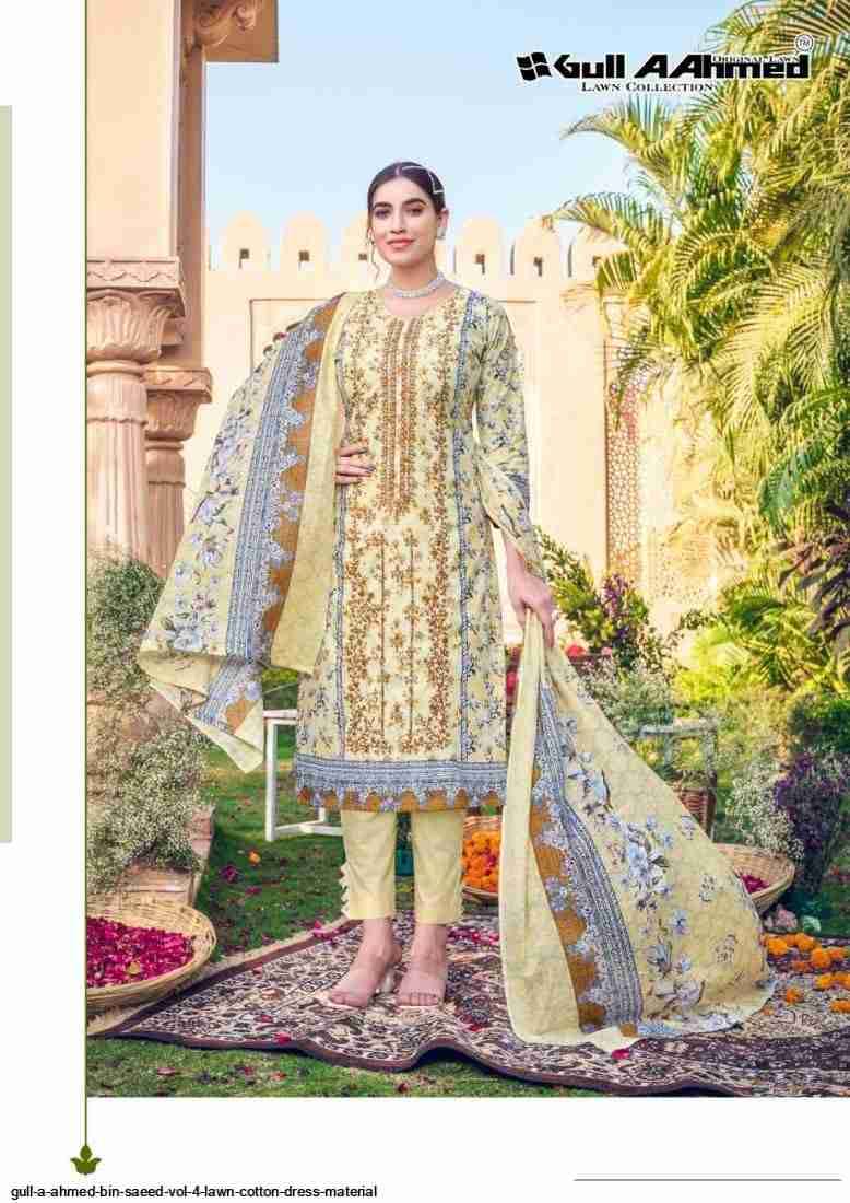 Bin Saeed Vol-4 By Gull Aahmed 4001 To 4006 Series Beautiful Festive Suits Colorful Stylish Fancy Casual Wear & Ethnic Wear Pure Lawn Dresses At Wholesale Price