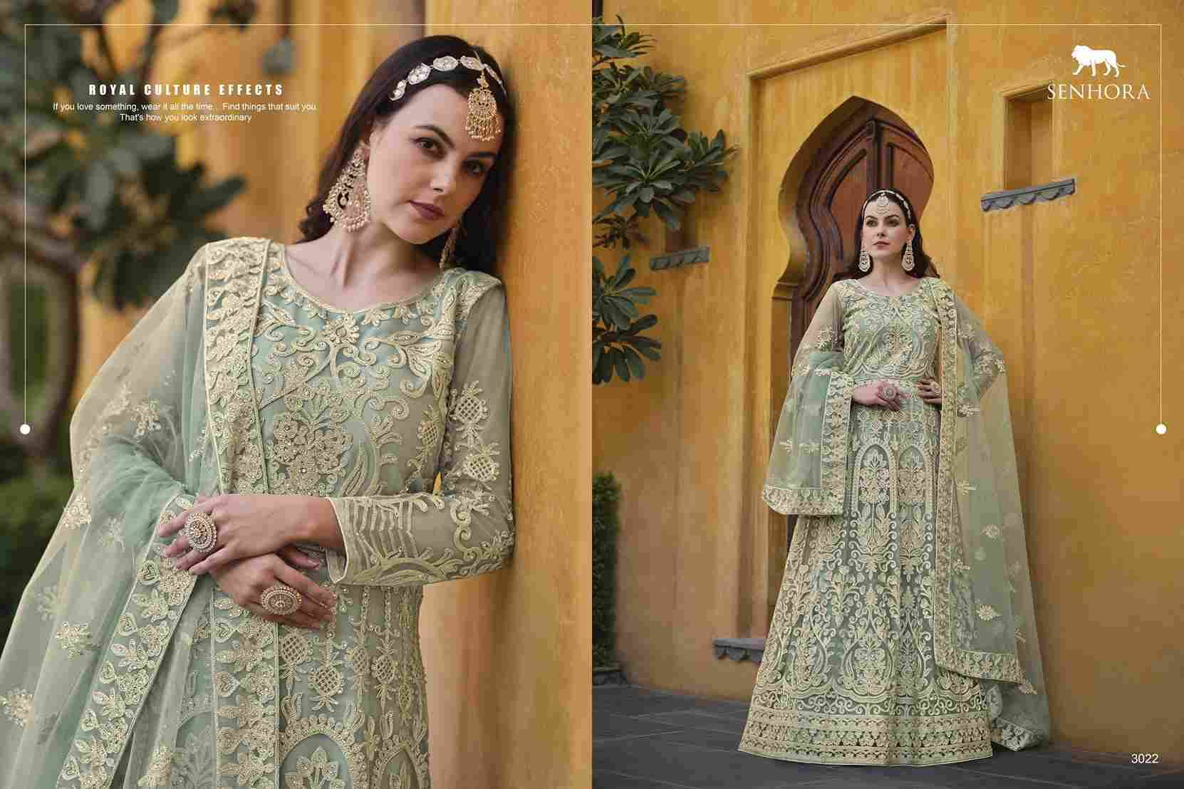 Kalishta By Senhora Dresses 3019 To 3022 Series Designer Anarkali Suits Beautiful Fancy Colorful Stylish Party Wear & Occasional Wear Pure Net Dresses At Wholesale Price