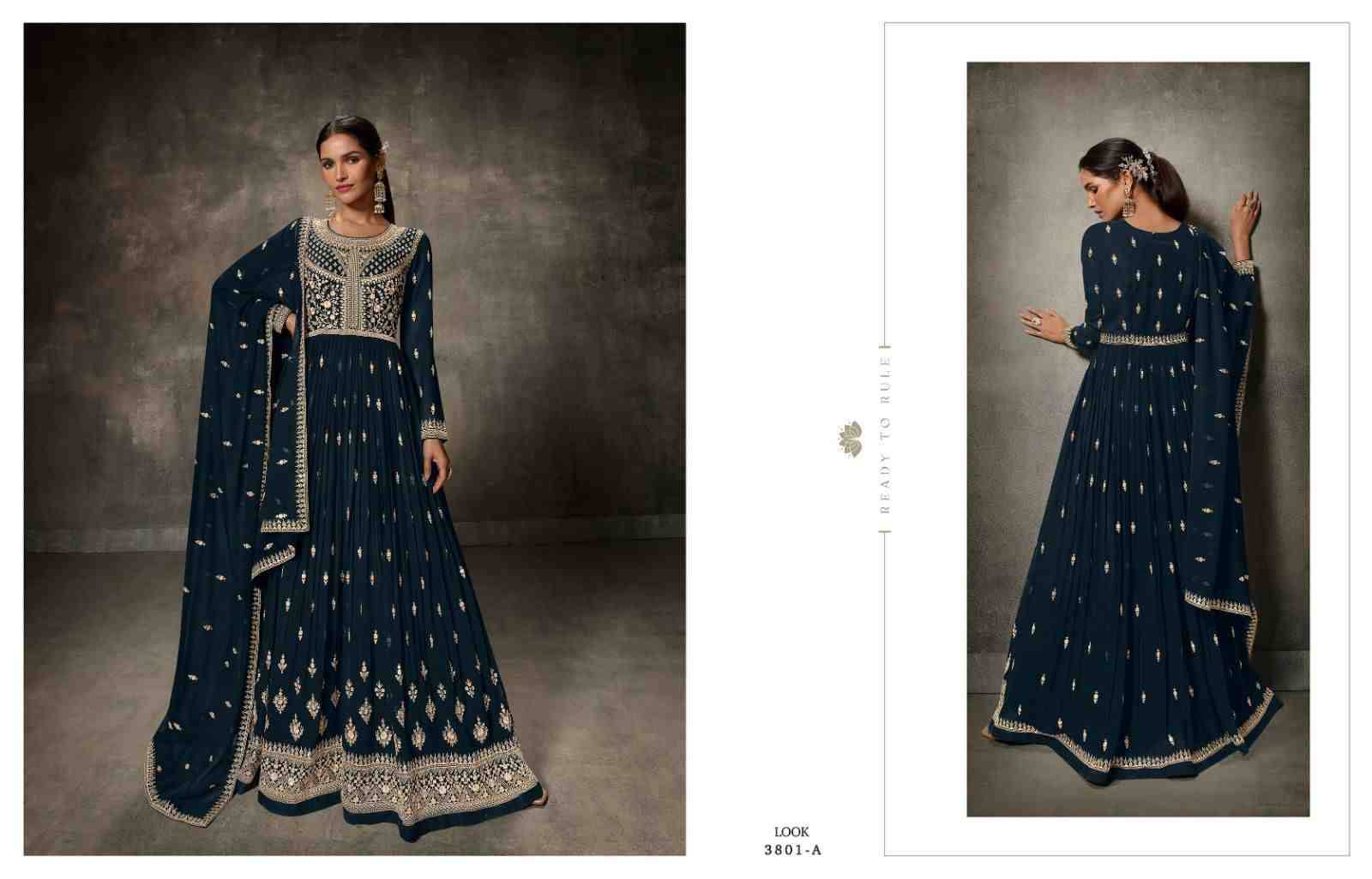 Sheroz By Fashid Wholesale 3801-A To 3801-D Series Designer Anarkali Suits Beautiful Fancy Colorful Stylish Party Wear & Occasional Wear Faux Georgette Dresses At Wholesale Price