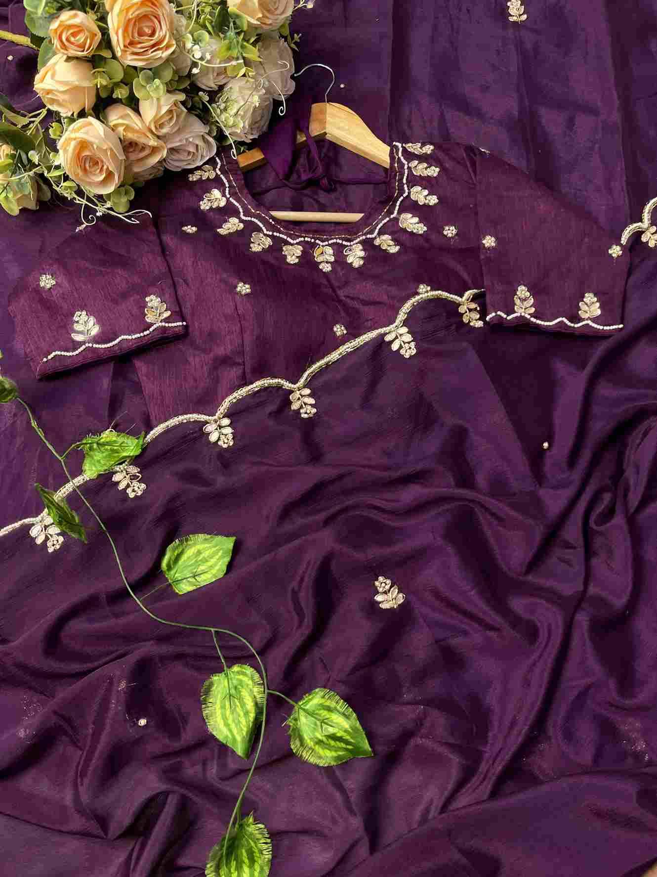 Shanaya Purple By Fashid Wholesale Indian Traditional Wear Collection Beautiful Stylish Fancy Colorful Party Wear & Occasional Wear Chinnon Silk Sarees At Wholesale Price